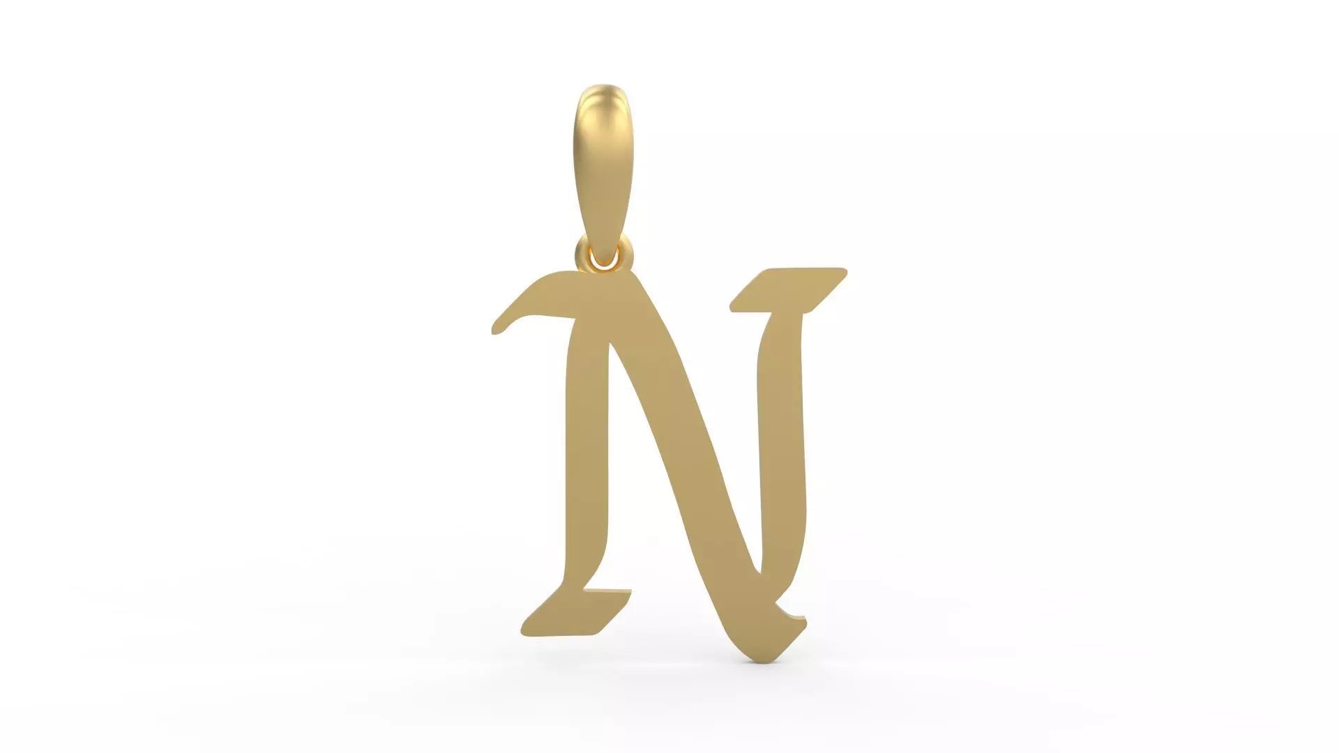 Initial Letters Pendant King Malik N 3D print model_0