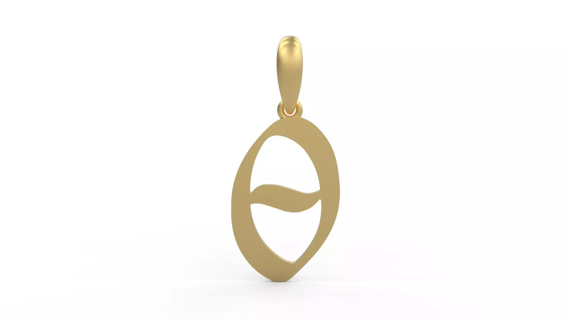 Initial Letters Pendant King Malik O 3D print model_0