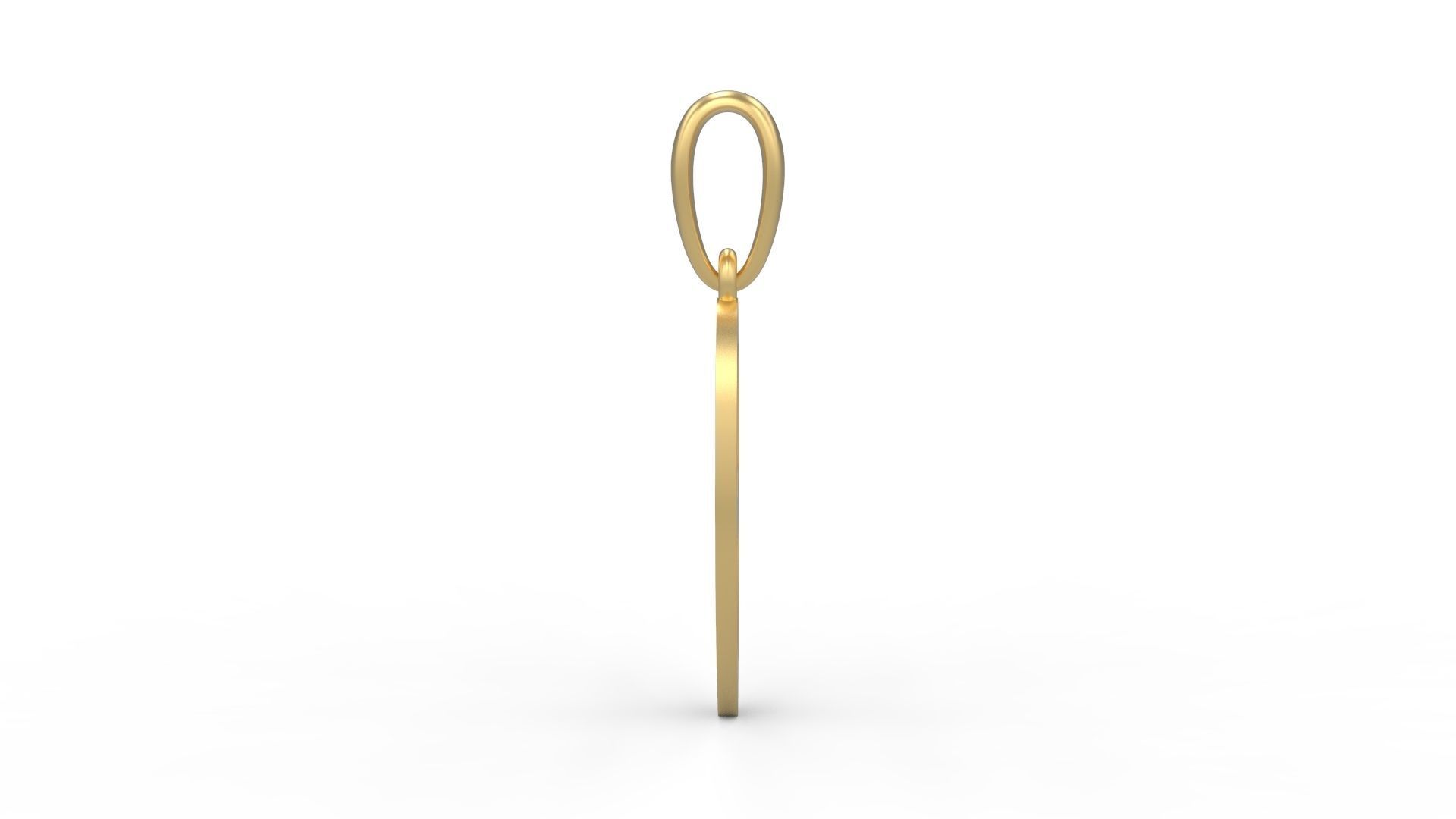 Initial Letters Pendant King Malik O 3D print model_2