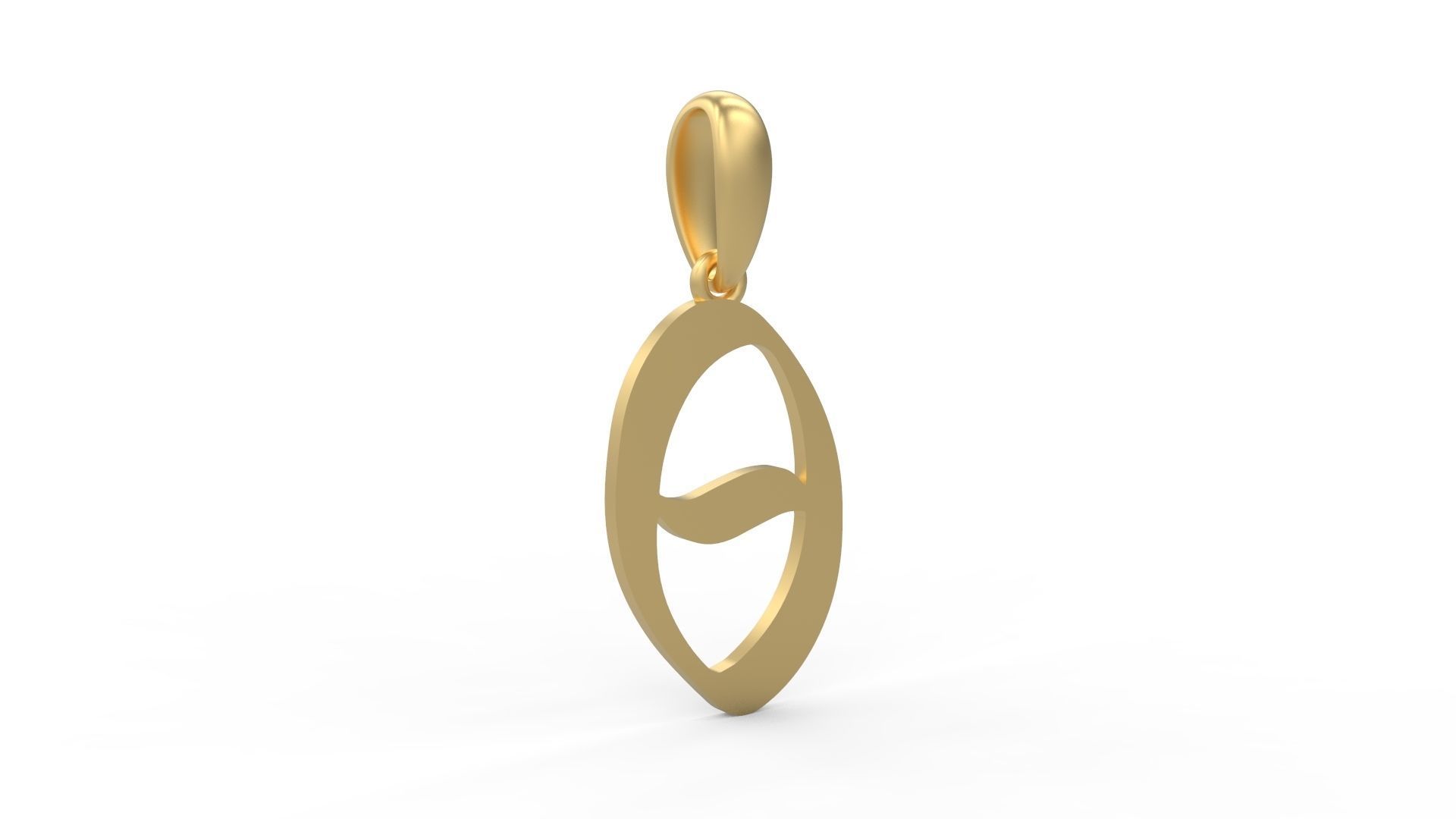 Initial Letters Pendant King Malik O 3D print model_3