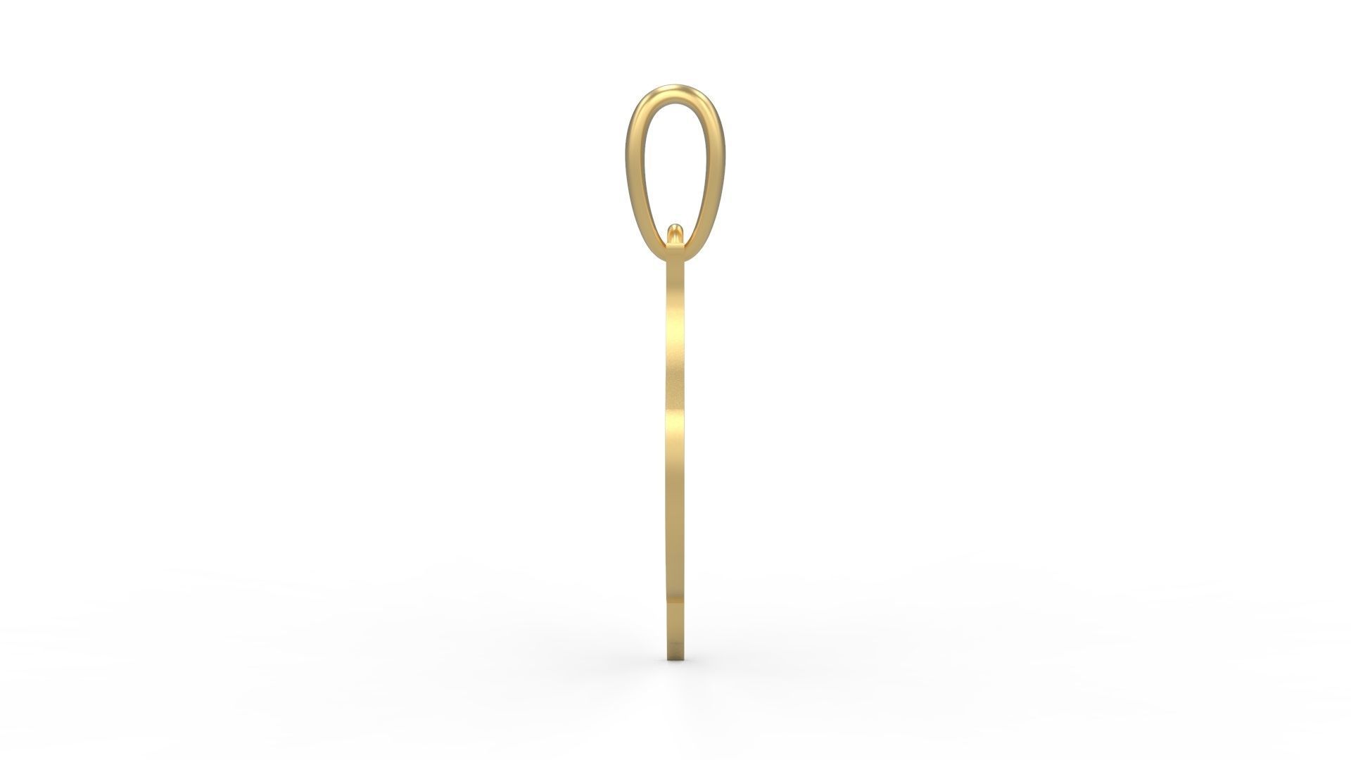 Initial Letters Pendant King Malik P 3D print model_2