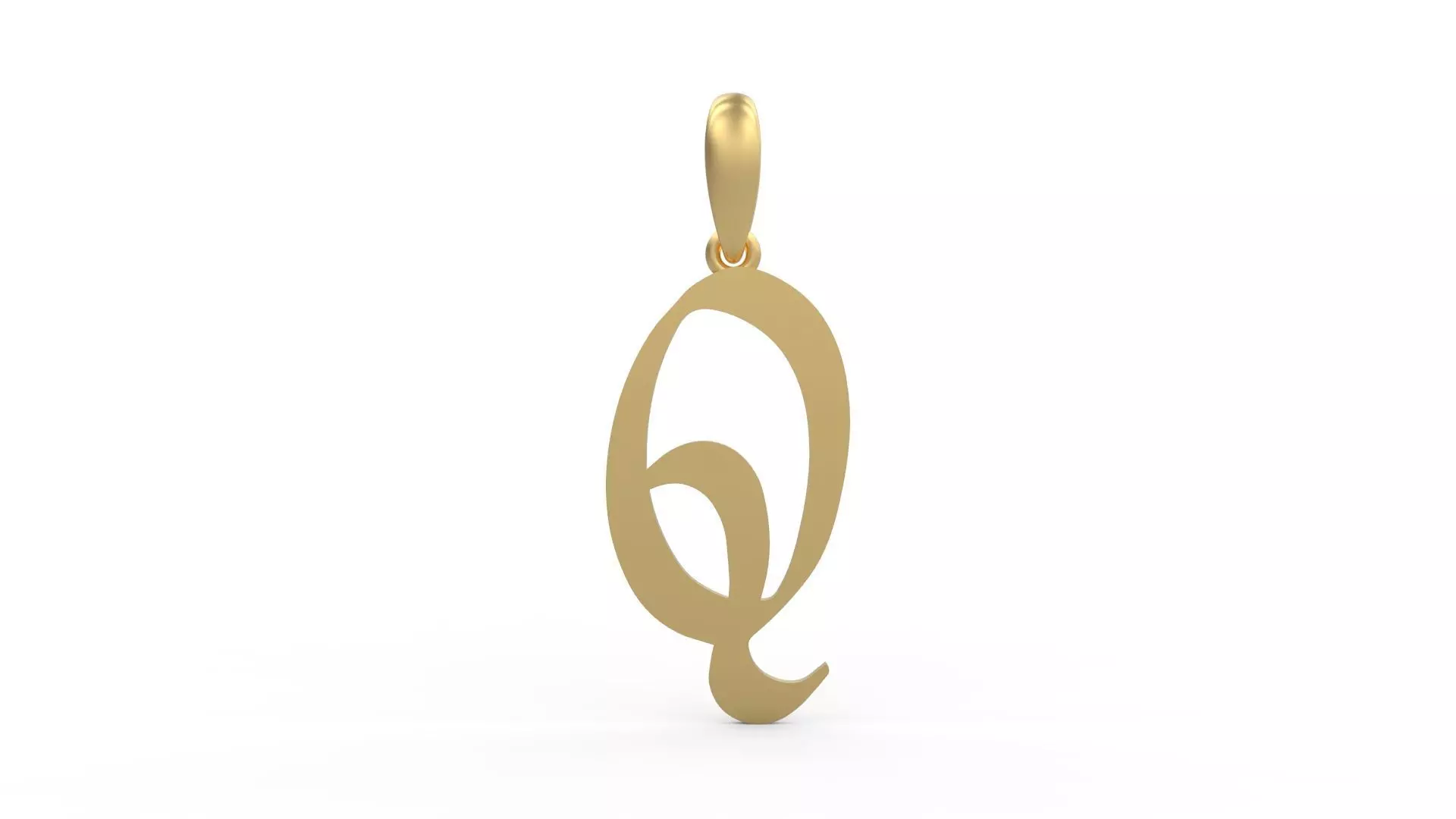 Initial Letters Pendant King Malik Q 3D print model_0
