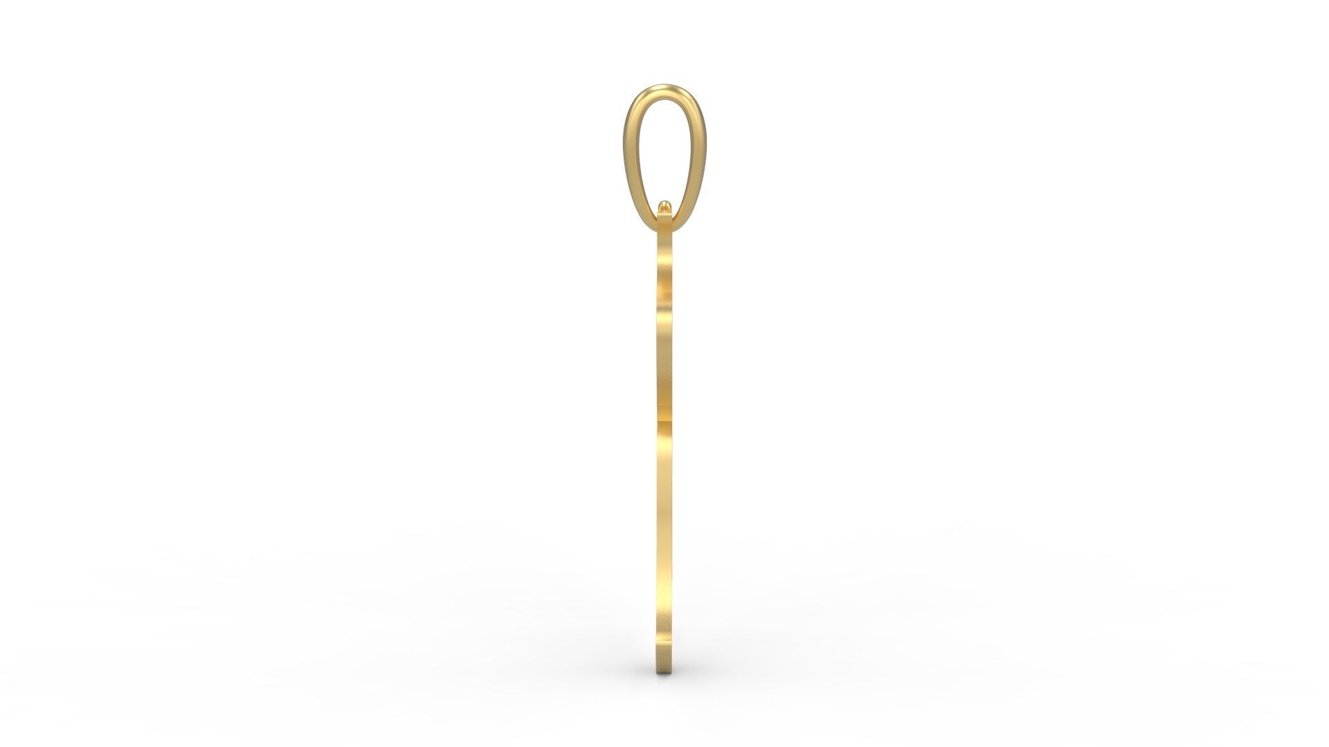 Initial Letters Pendant King Malik R 3D print model_2