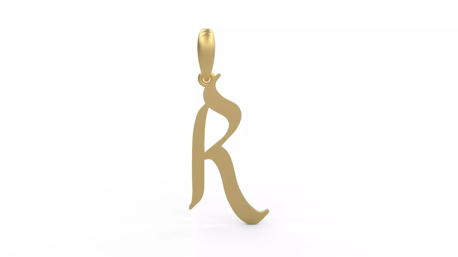 Initial Letters Pendant King Malik R 3D print model_0