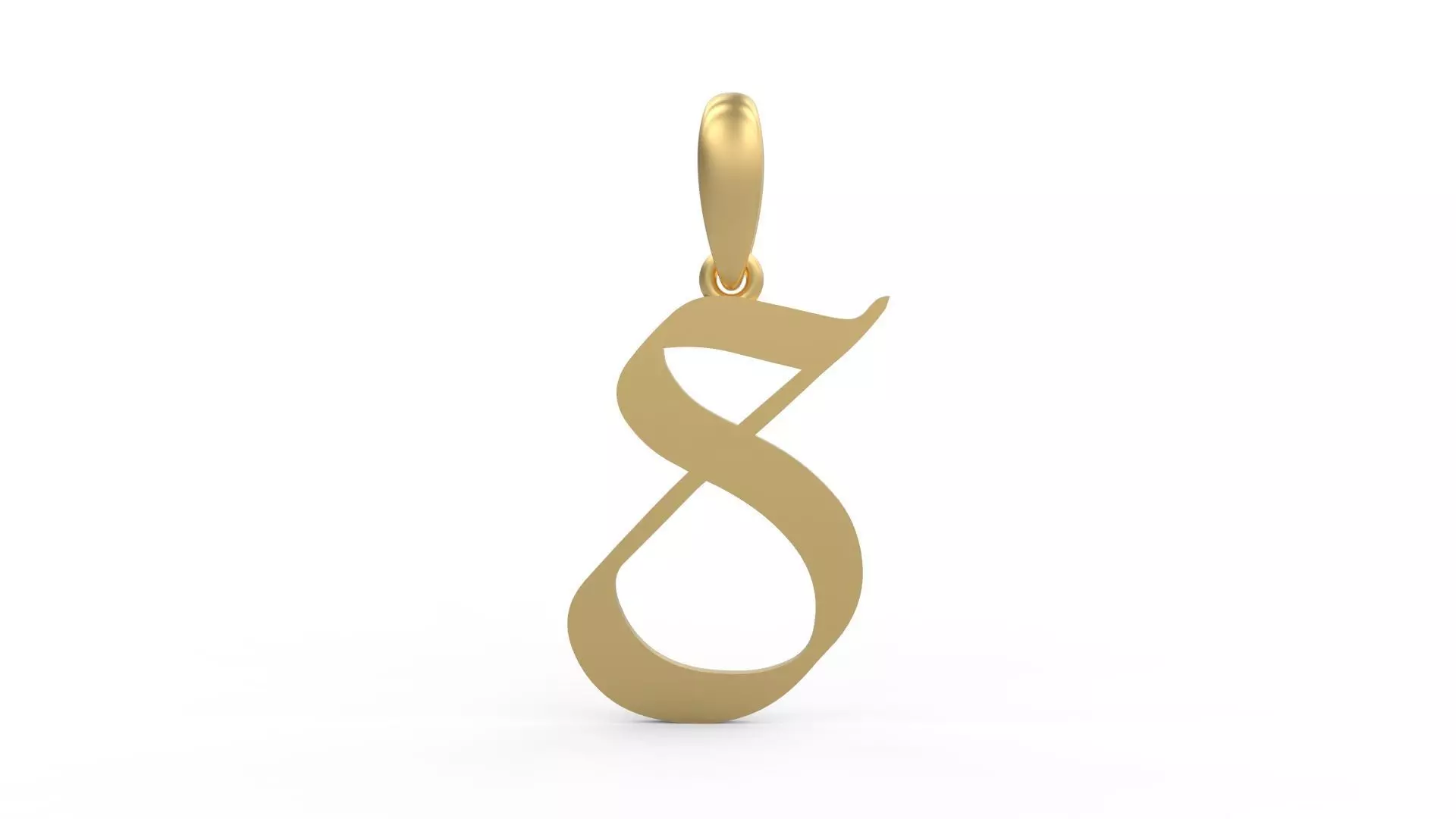 Initial Letters Pendant King Malik S 3D print model_0