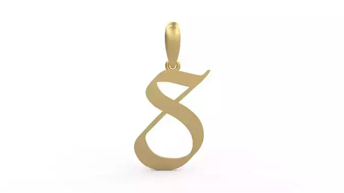 Initial Letters Pendant King Malik S 3D print model