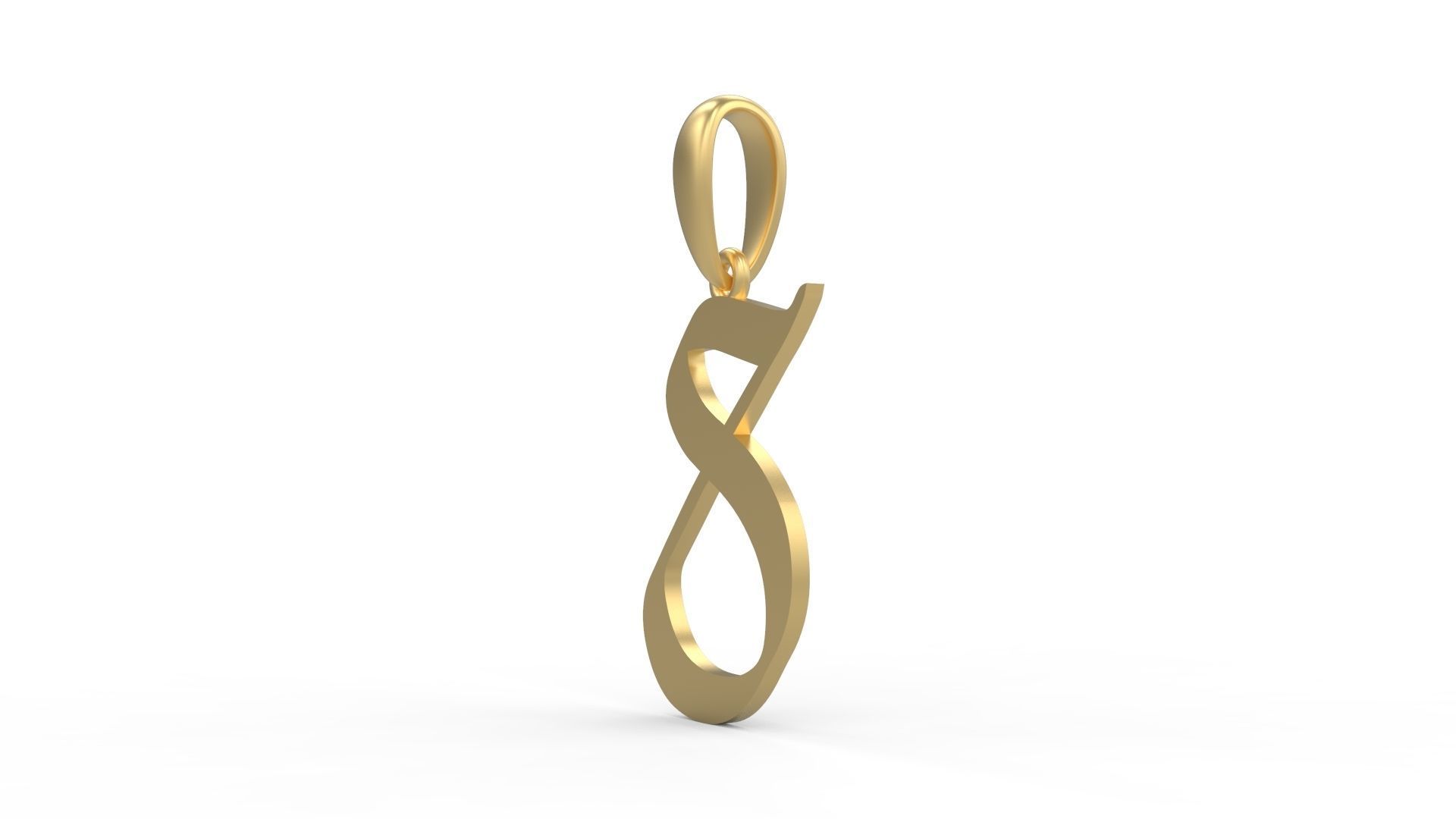 Initial Letters Pendant King Malik S 3D print model_1