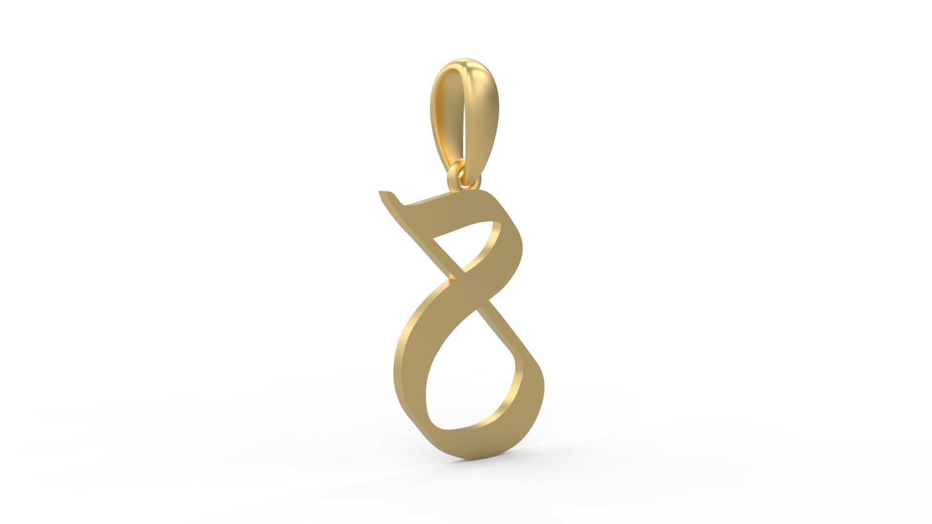 Initial Letters Pendant King Malik S 3D print model_3