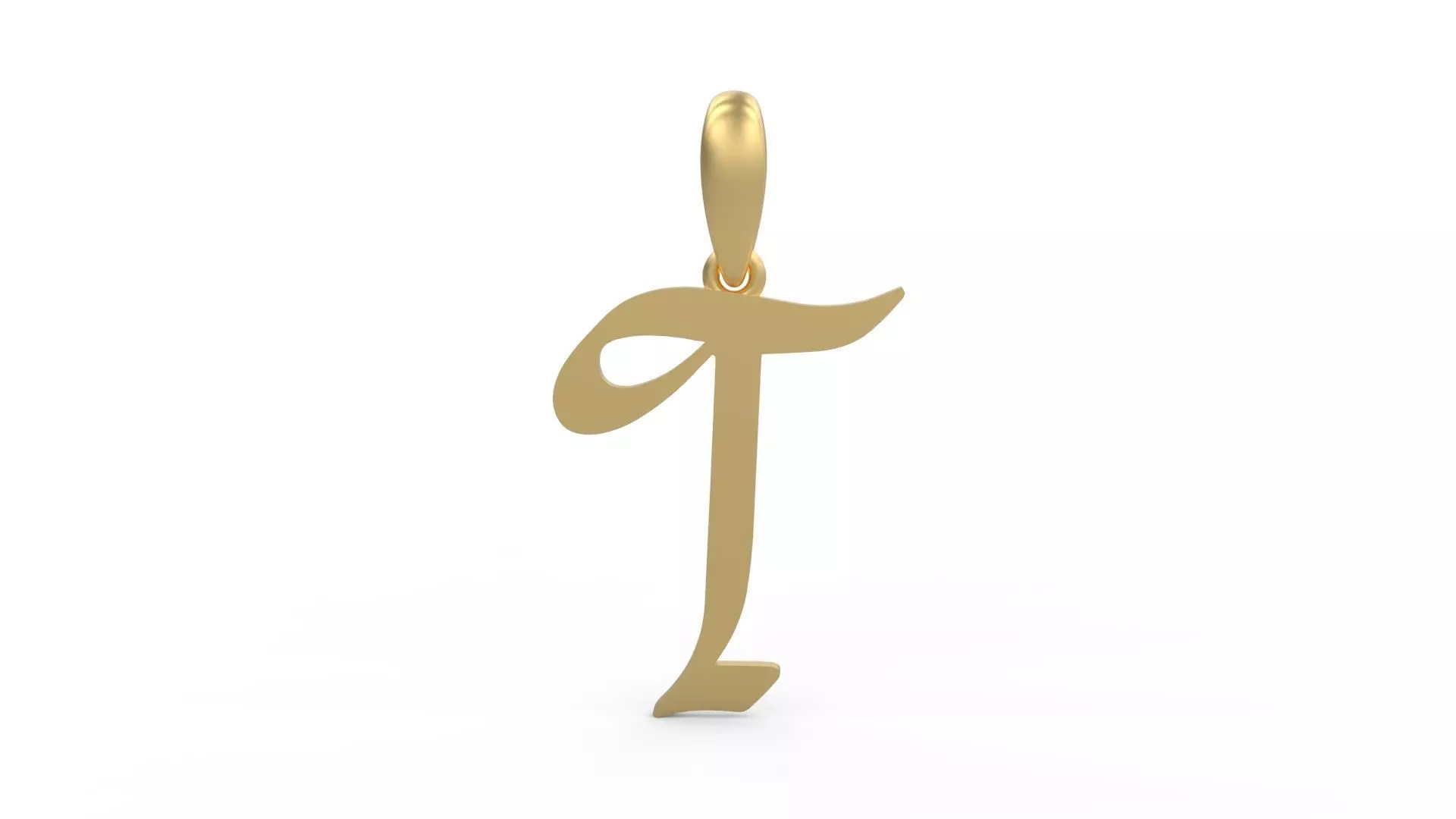 Initial Letters Pendant King Malik T 3D print model_0