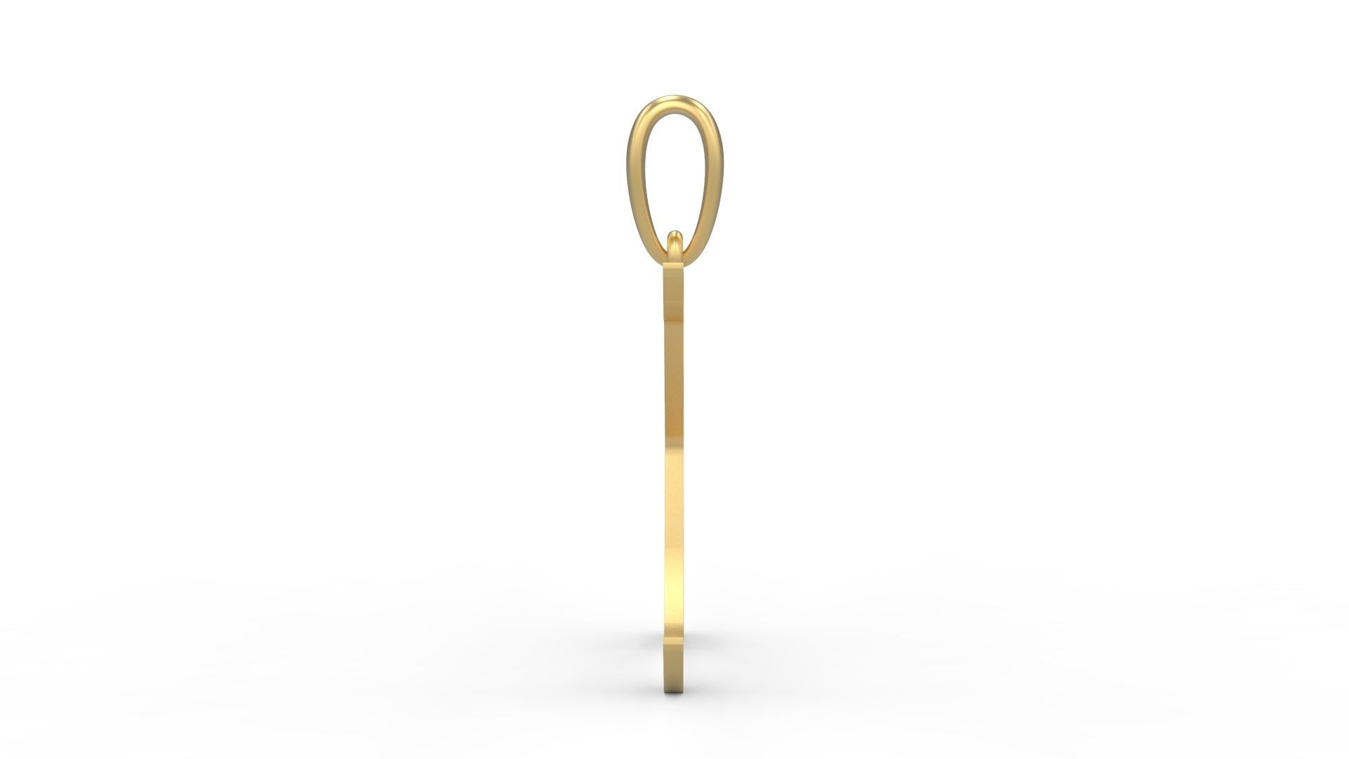 Initial Letters Pendant King Malik X 3D print model_2