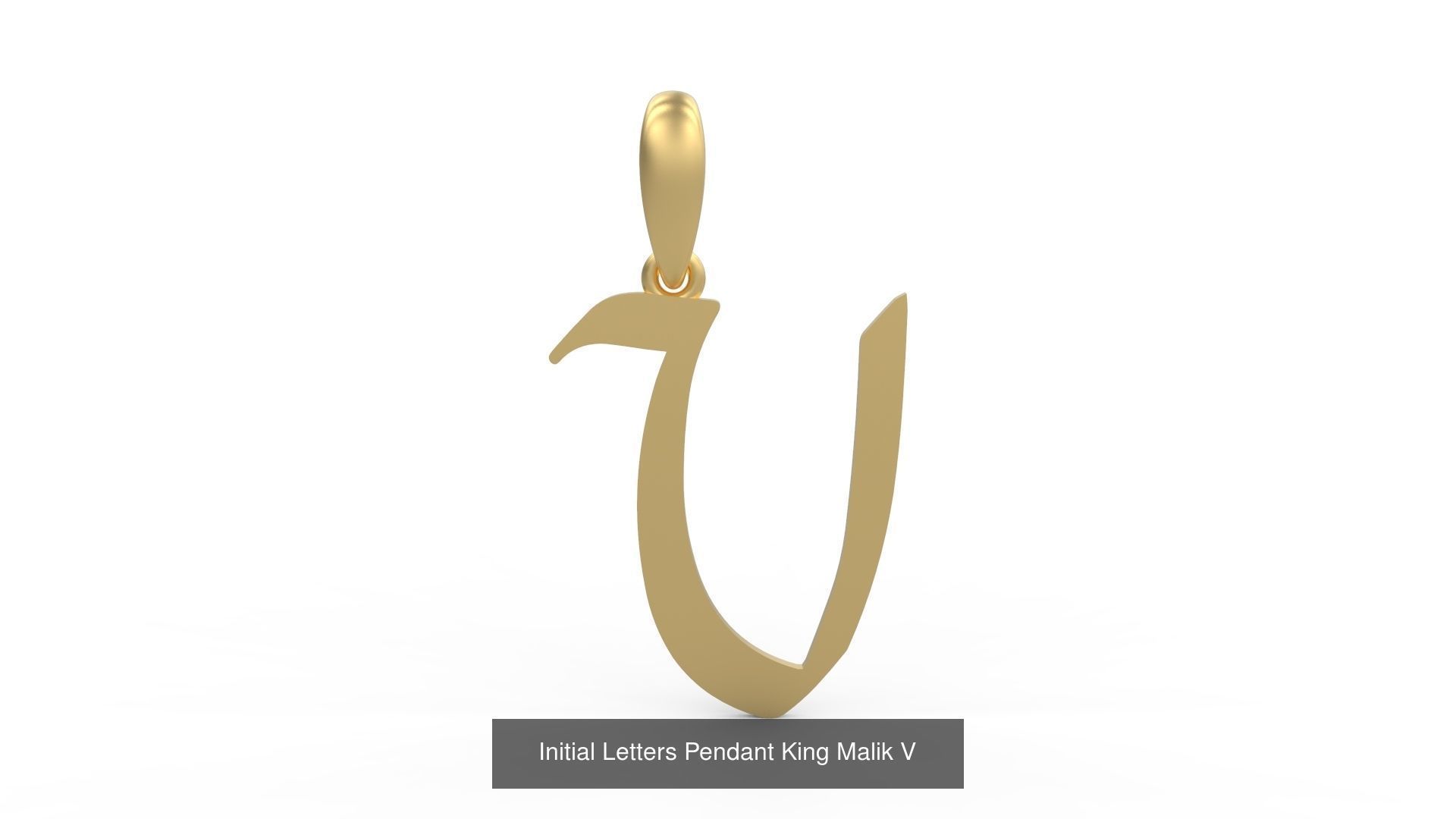 Initial Letters Pendant Alphabets King Malik 3D Model Collection_24