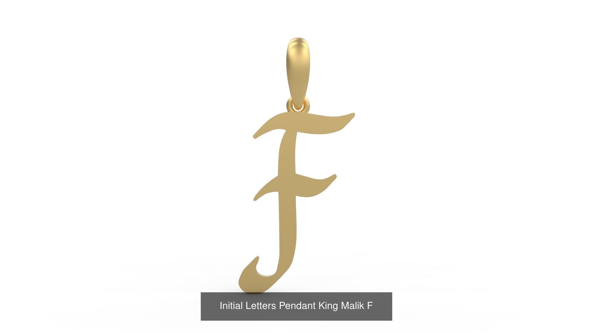 Initial Letters Pendant Alphabets King Malik 3D Model Collection_8