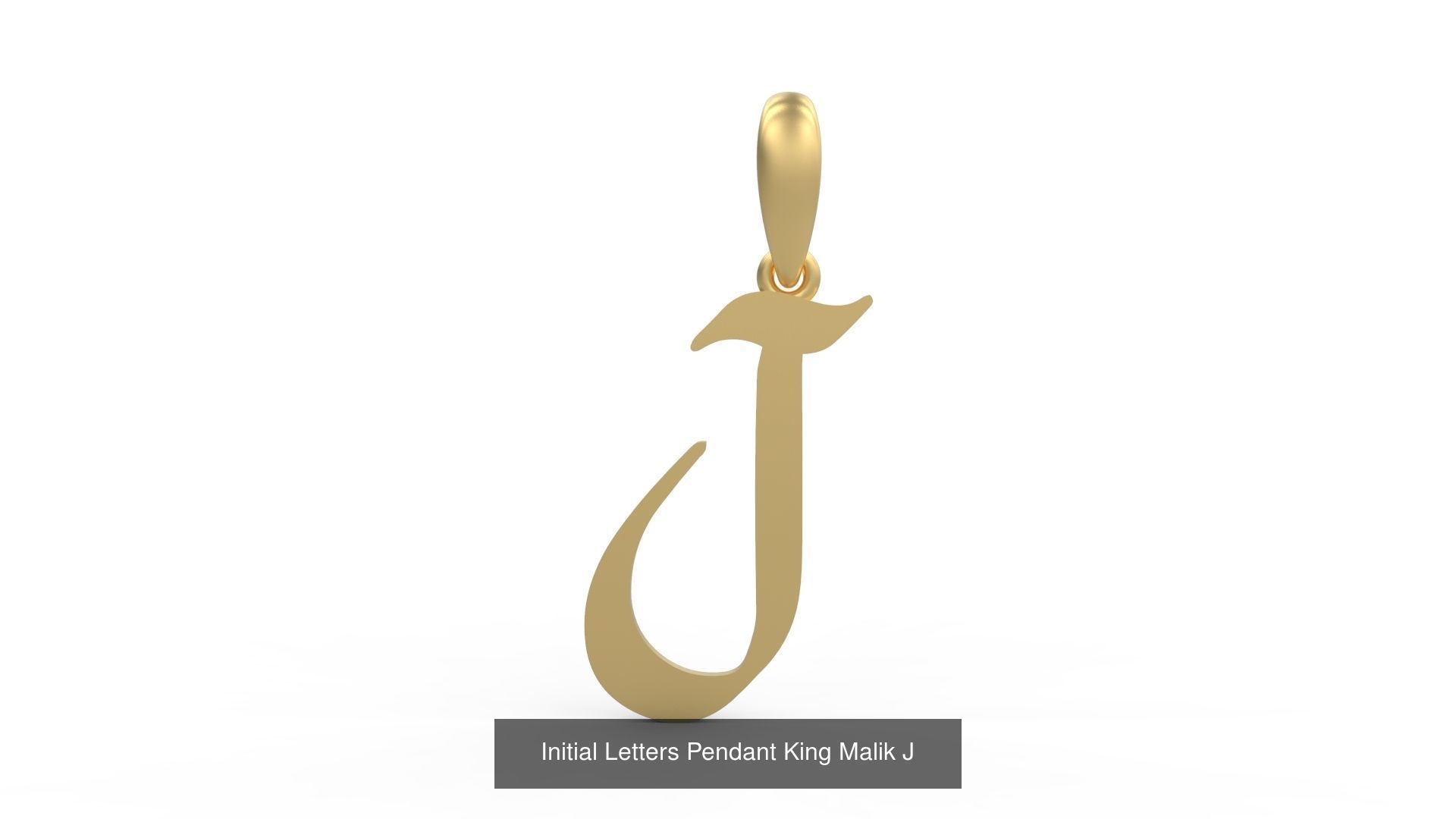 Initial Letters Pendant Alphabets King Malik 3D Model Collection_12