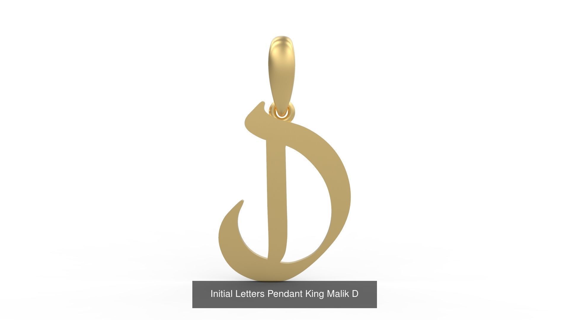 Initial Letters Pendant Alphabets King Malik 3D Model Collection_6