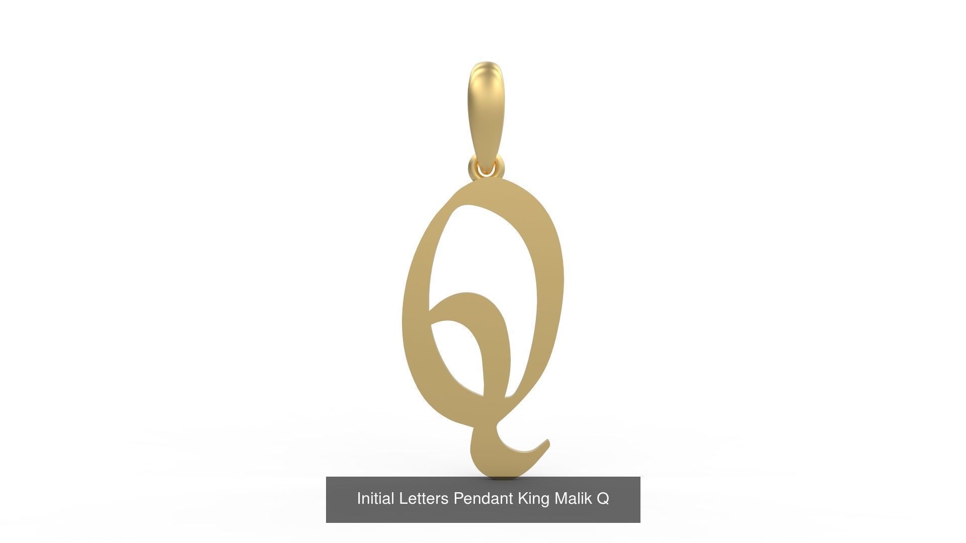 Initial Letters Pendant Alphabets King Malik 3D Model Collection_19
