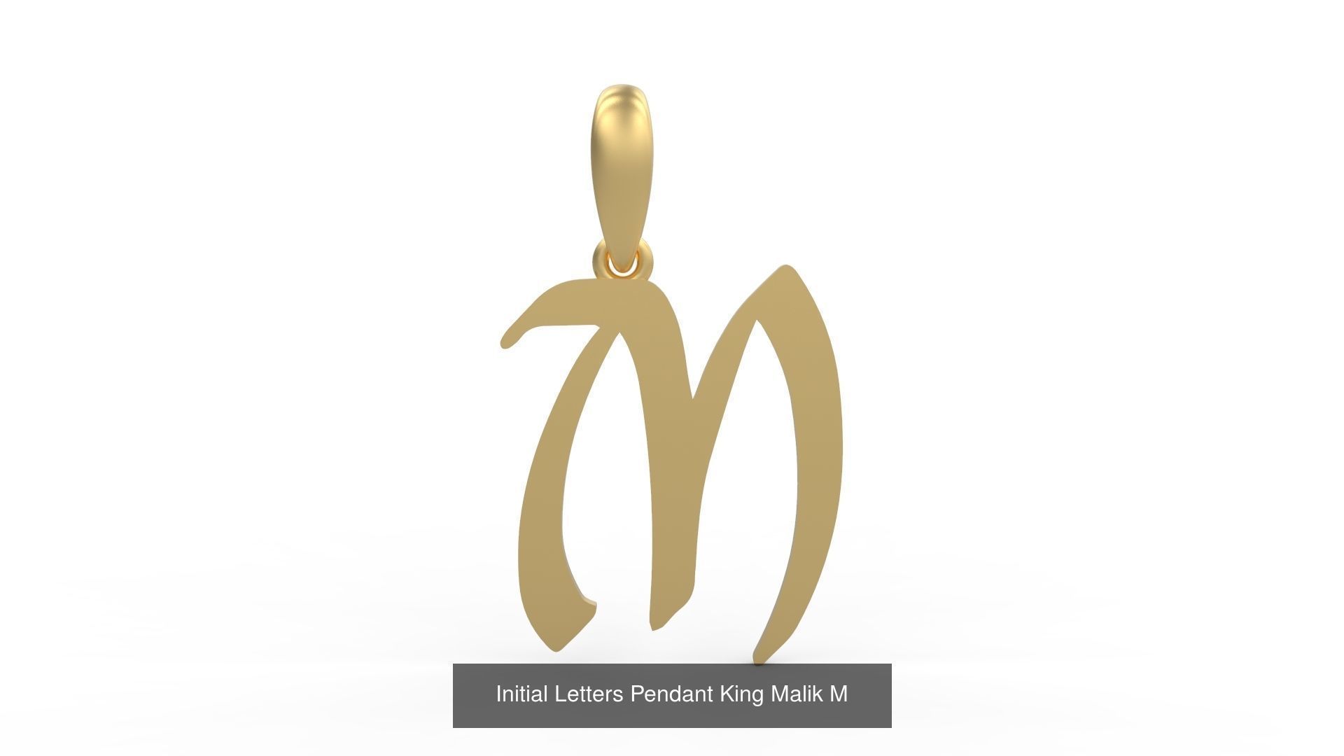 Initial Letters Pendant Alphabets King Malik 3D Model Collection_15