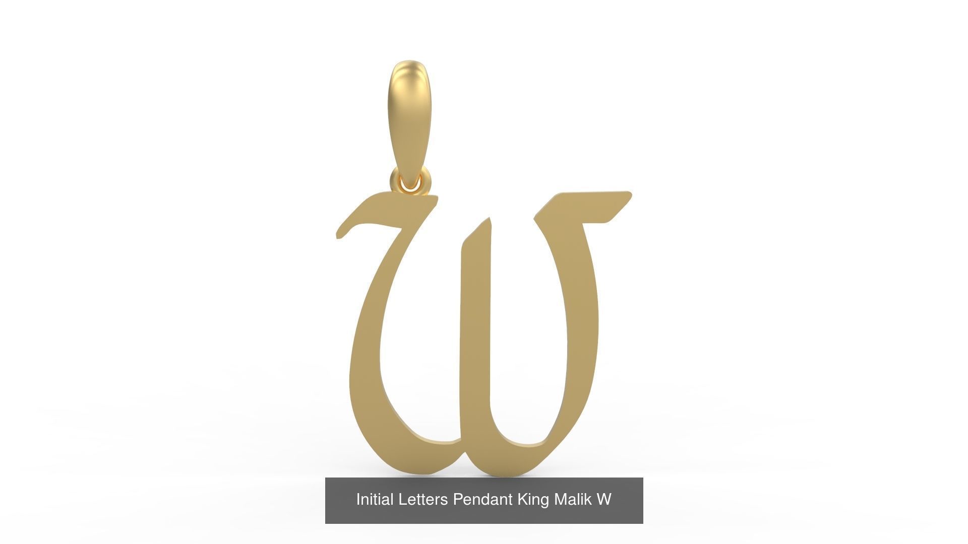 Initial Letters Pendant Alphabets King Malik 3D Model Collection_25