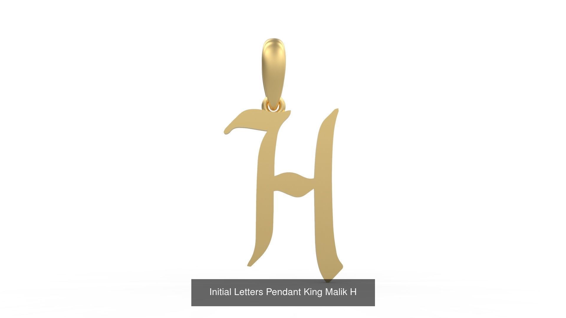 Initial Letters Pendant Alphabets King Malik 3D Model Collection_10