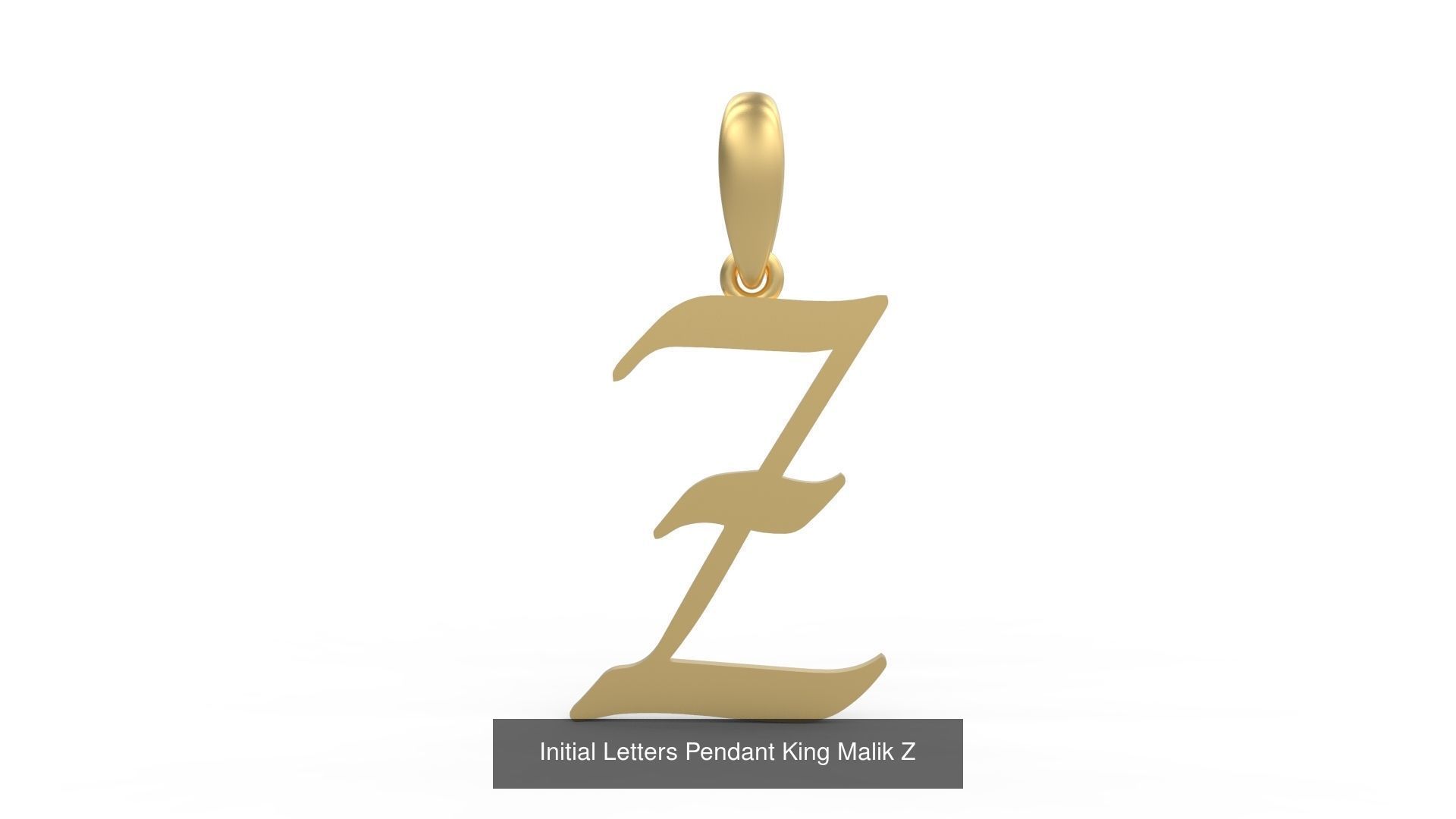 Initial Letters Pendant Alphabets King Malik 3D Model Collection_28