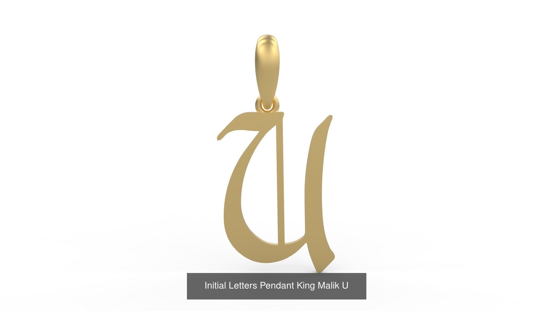 Initial Letters Pendant Alphabets King Malik 3D Model Collection_23