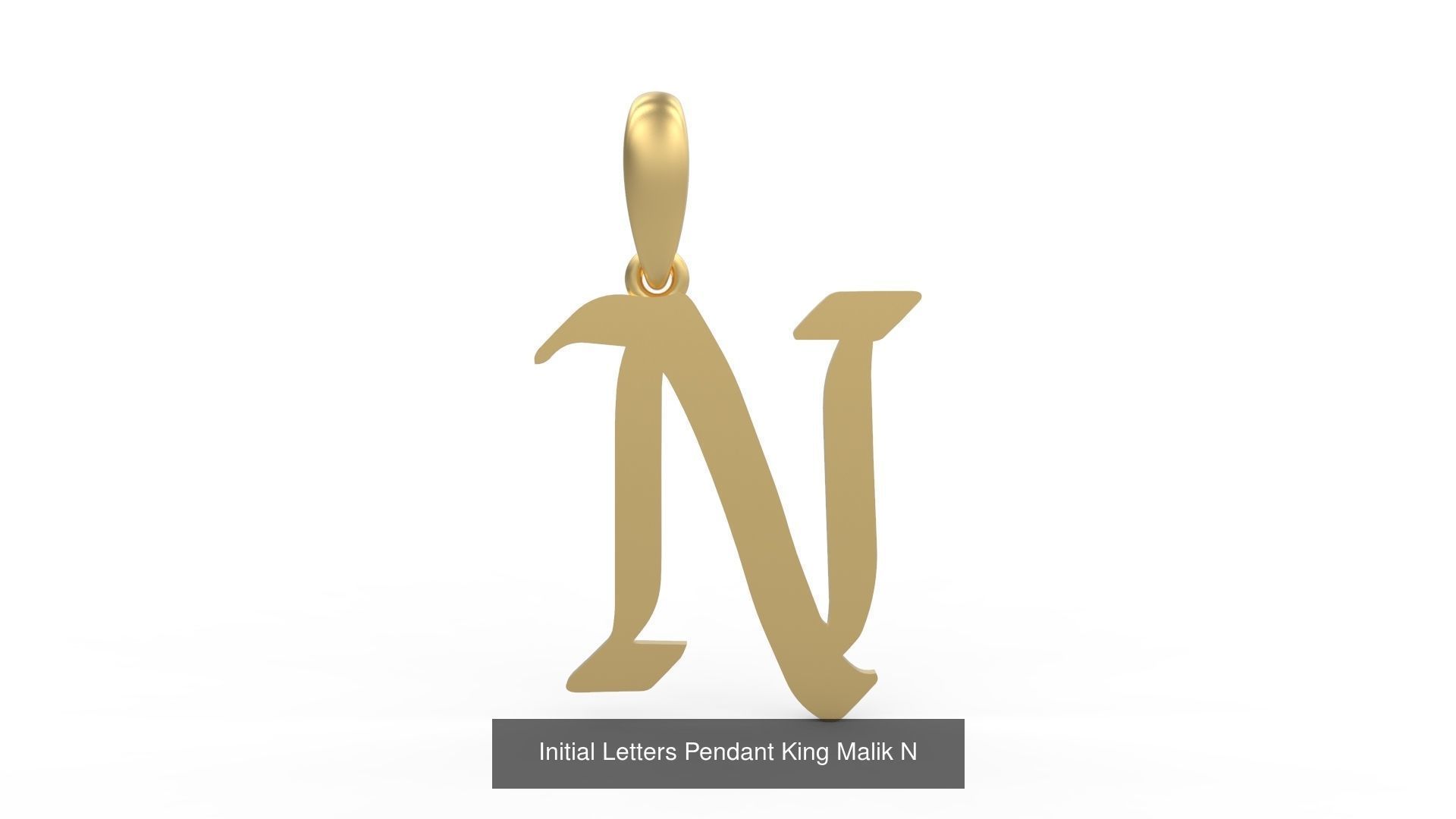 Initial Letters Pendant Alphabets King Malik 3D Model Collection_16