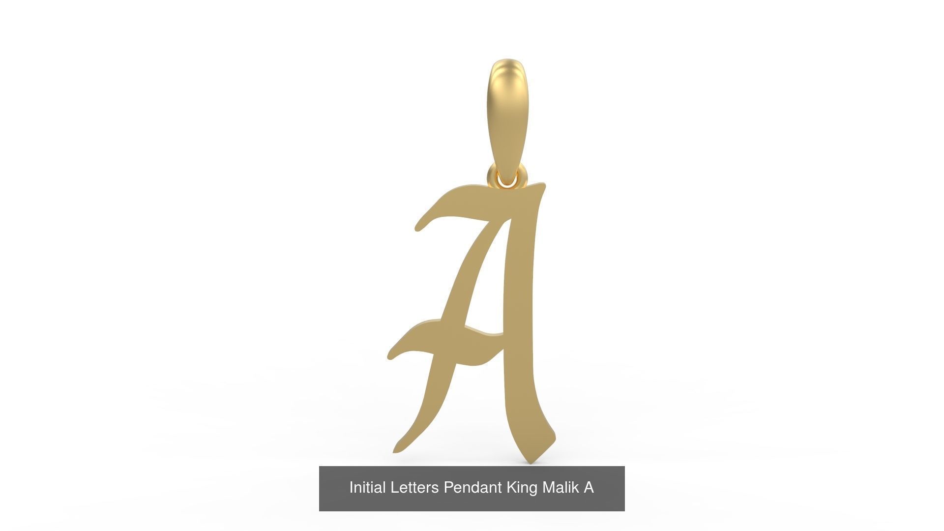 Initial Letters Pendant Alphabets King Malik 3D Model Collection_3