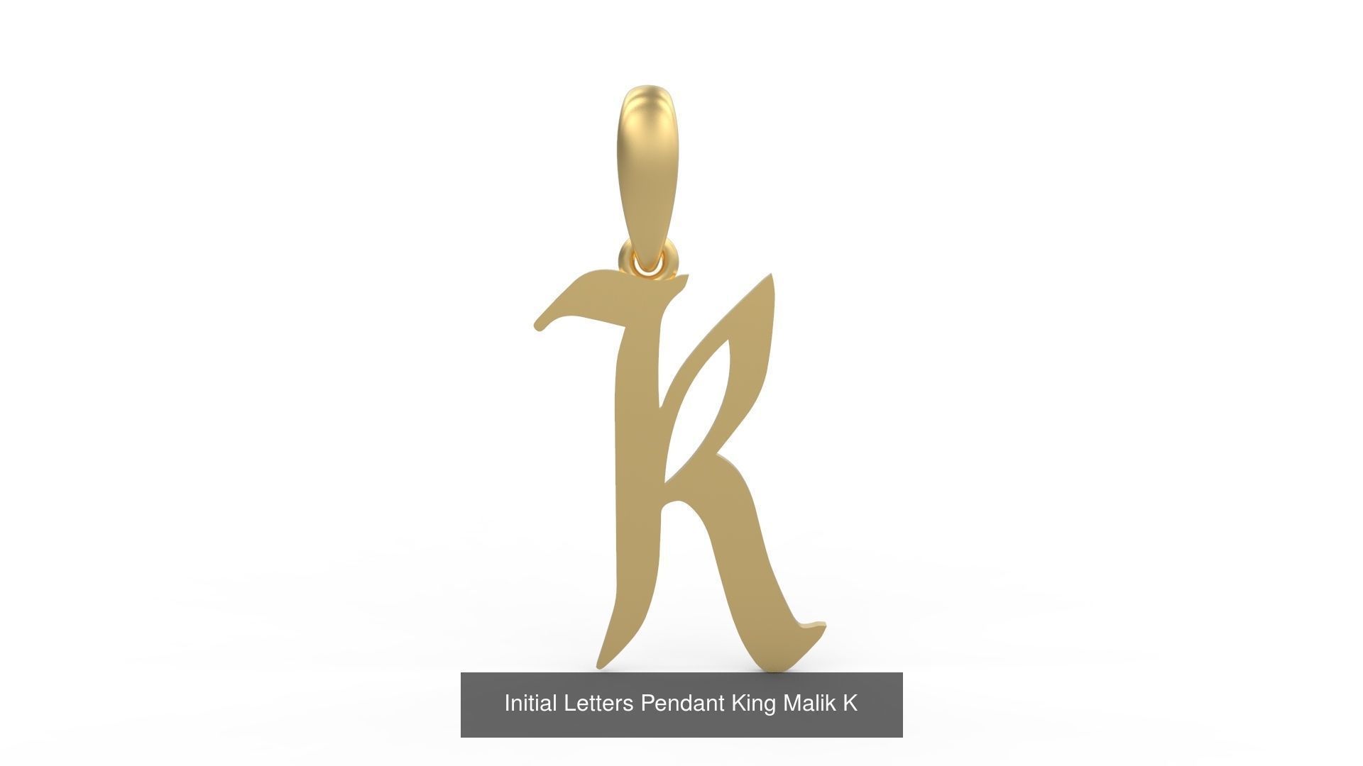 Initial Letters Pendant Alphabets King Malik 3D Model Collection_13