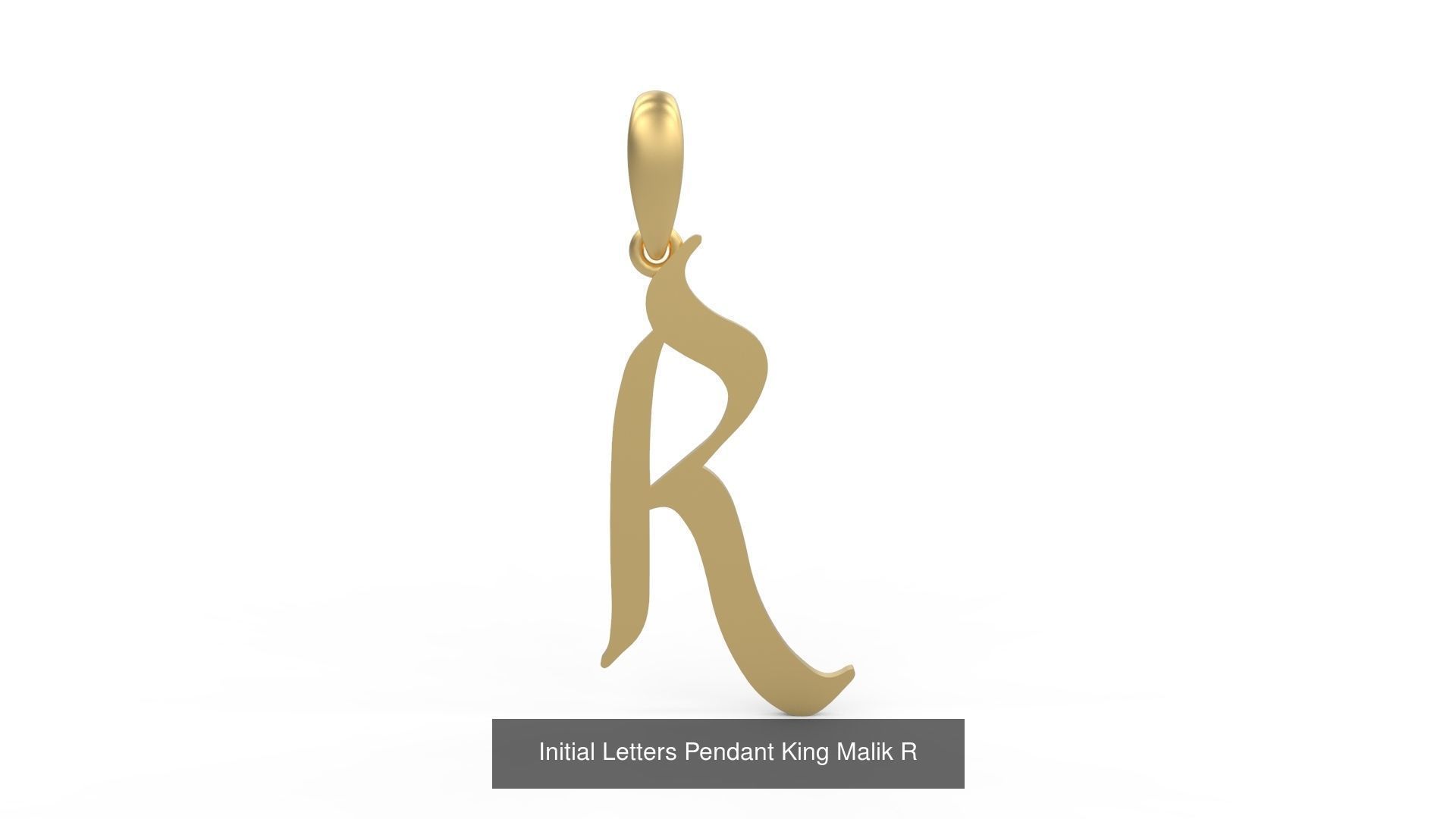 Initial Letters Pendant Alphabets King Malik 3D Model Collection_20