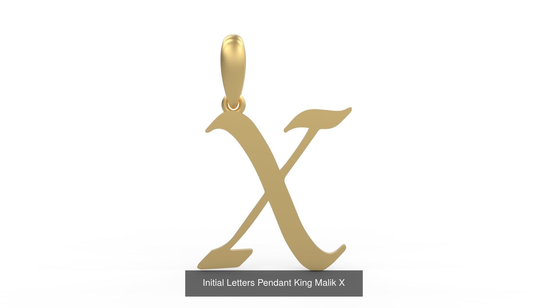 Initial Letters Pendant Alphabets King Malik 3D Model Collection_26