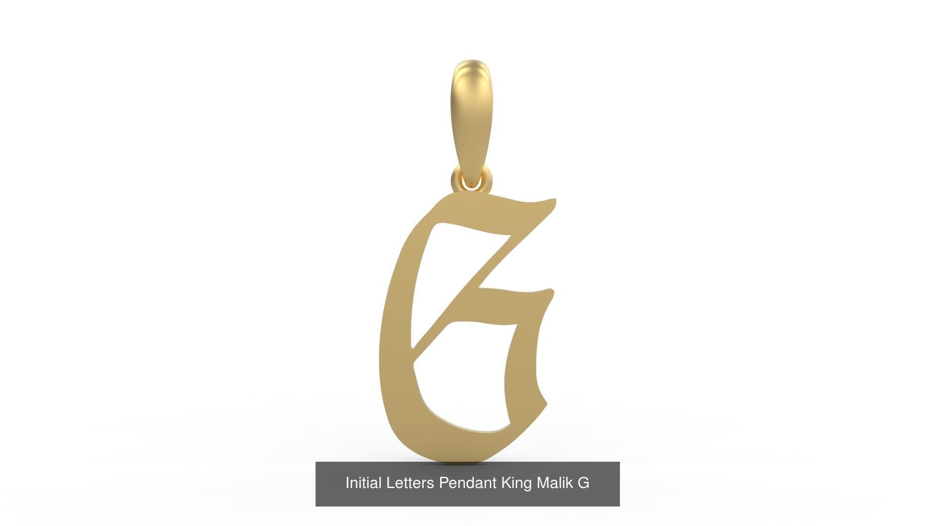 Initial Letters Pendant Alphabets King Malik 3D Model Collection_9