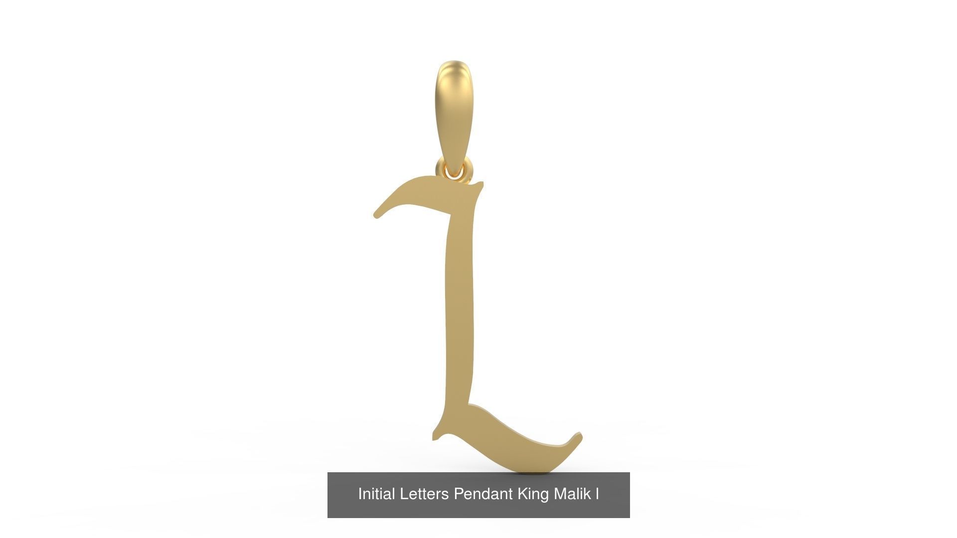 Initial Letters Pendant Alphabets King Malik 3D Model Collection_14