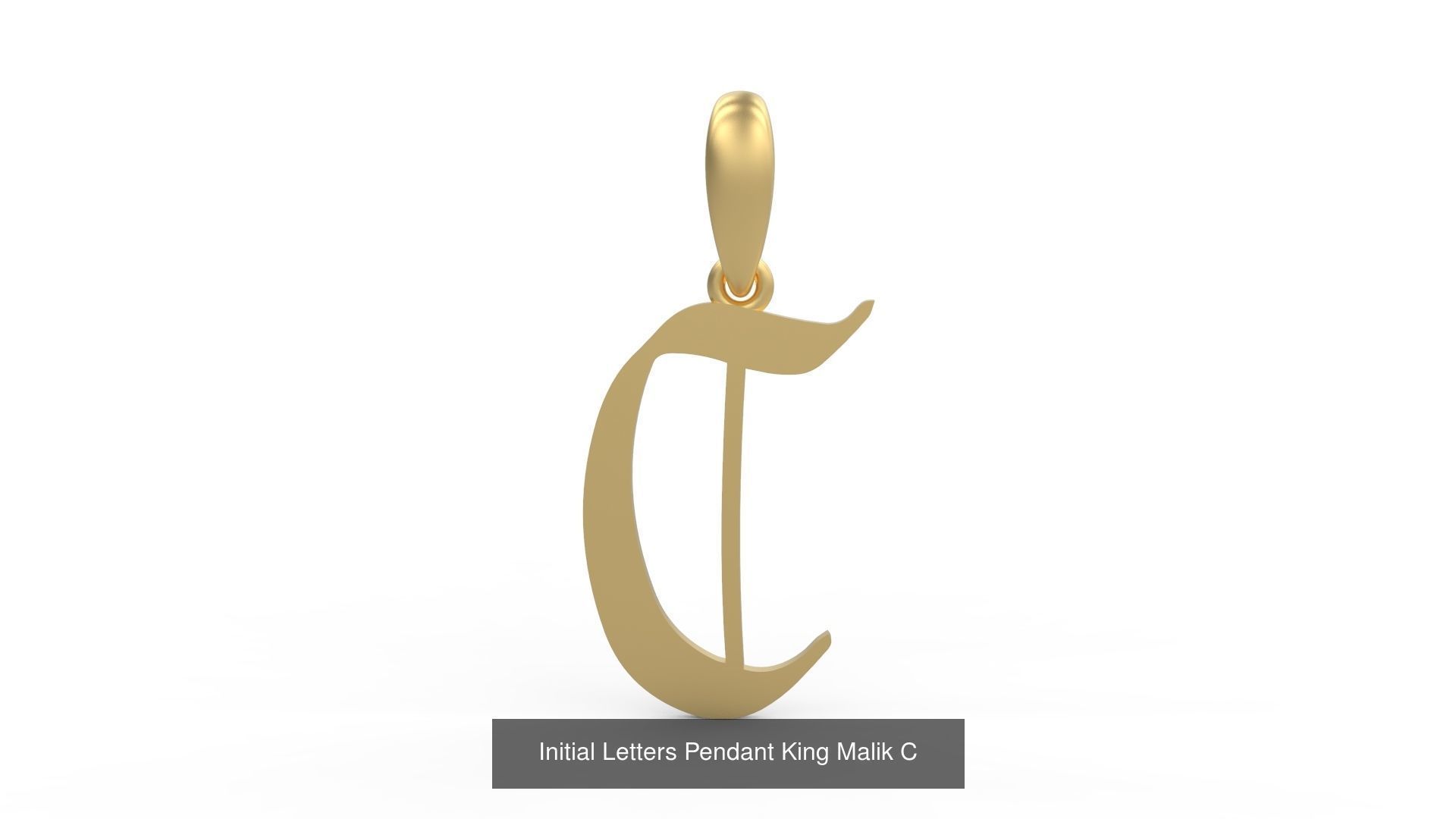 Initial Letters Pendant Alphabets King Malik 3D Model Collection_5