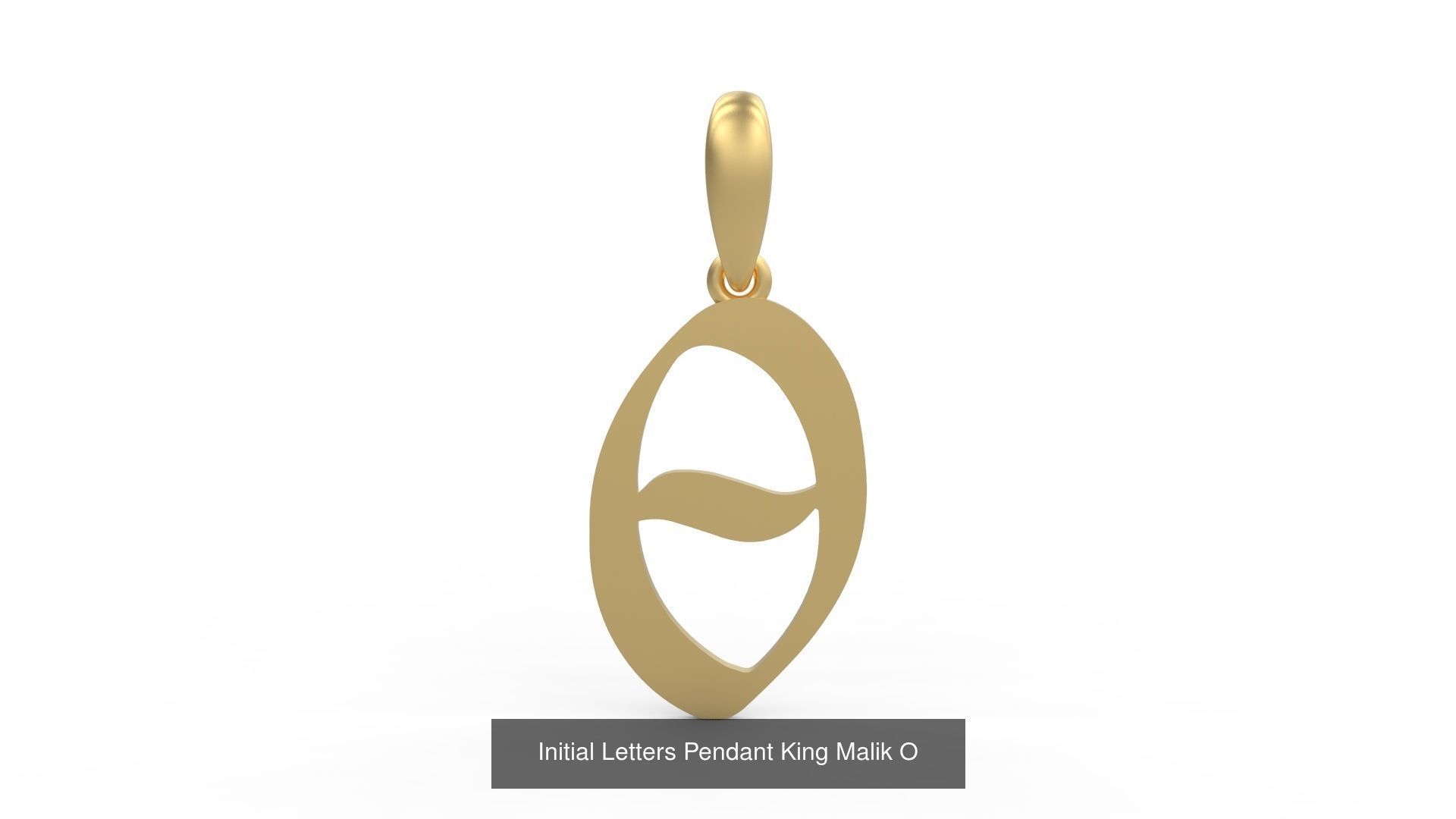 Initial Letters Pendant Alphabets King Malik 3D Model Collection_17