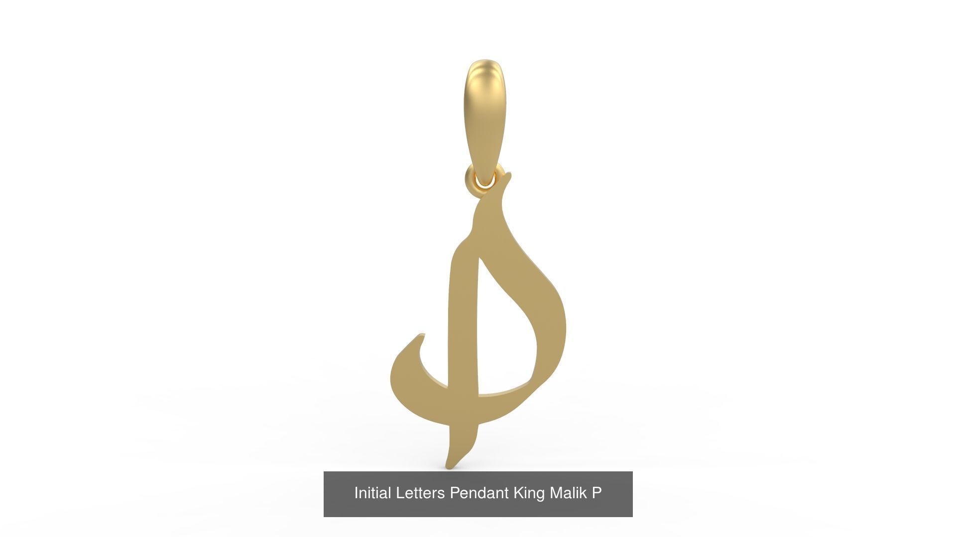 Initial Letters Pendant Alphabets King Malik 3D Model Collection_18