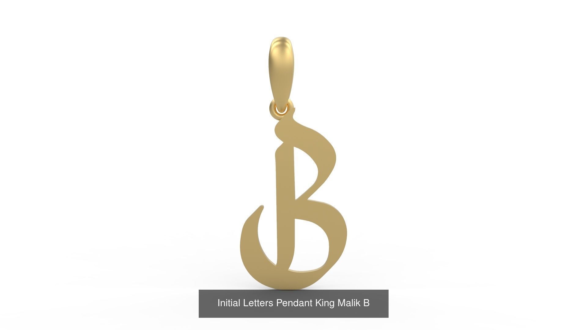 Initial Letters Pendant Alphabets King Malik 3D Model Collection_4