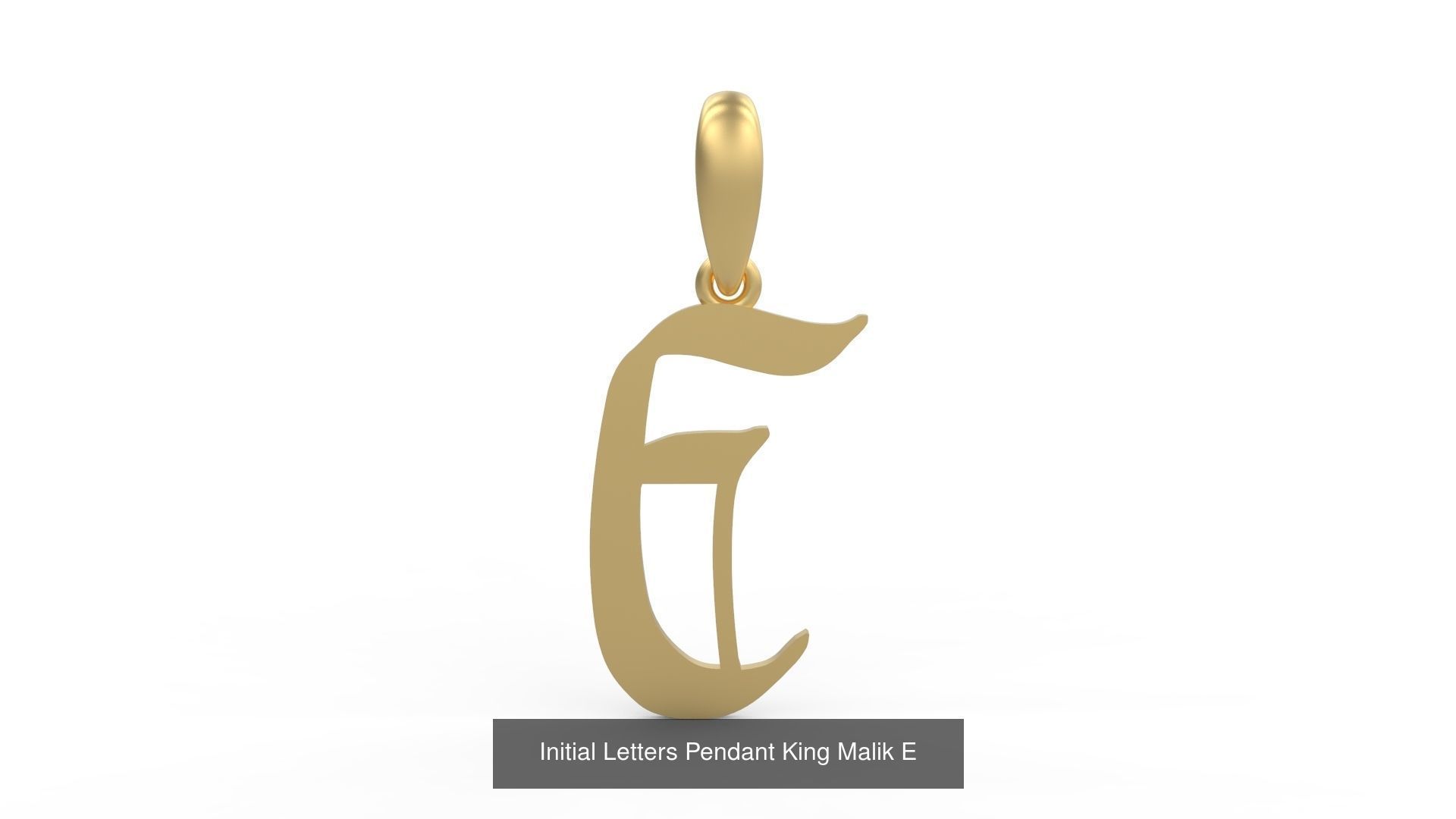 Initial Letters Pendant Alphabets King Malik 3D Model Collection_7