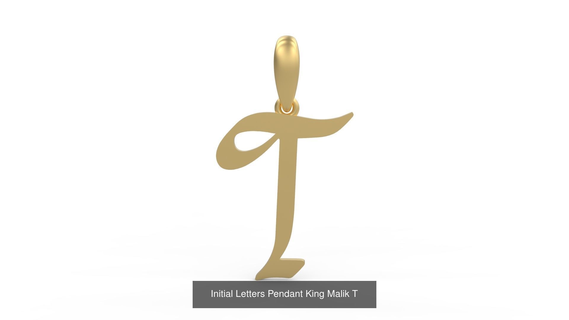 Initial Letters Pendant Alphabets King Malik 3D Model Collection_22
