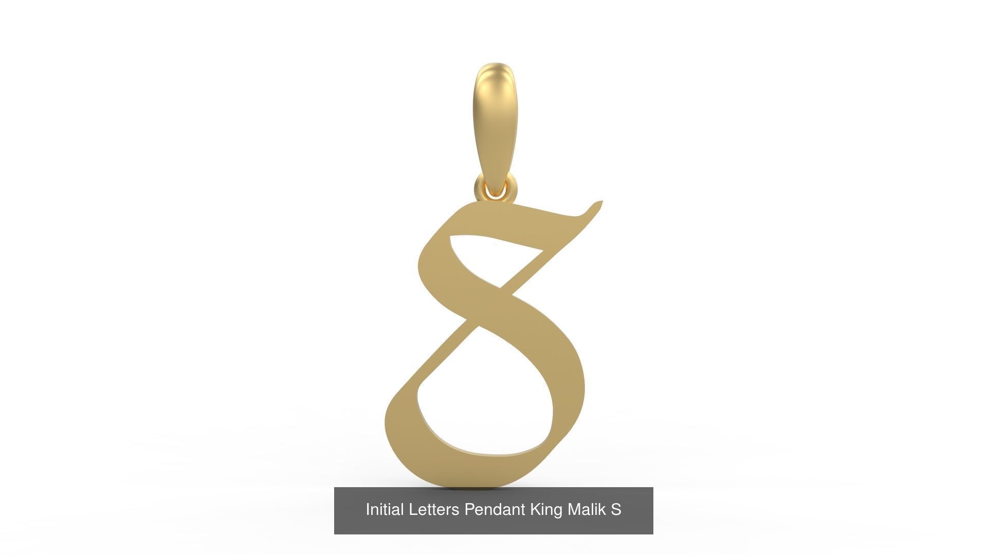 Initial Letters Pendant Alphabets King Malik 3D Model Collection_21
