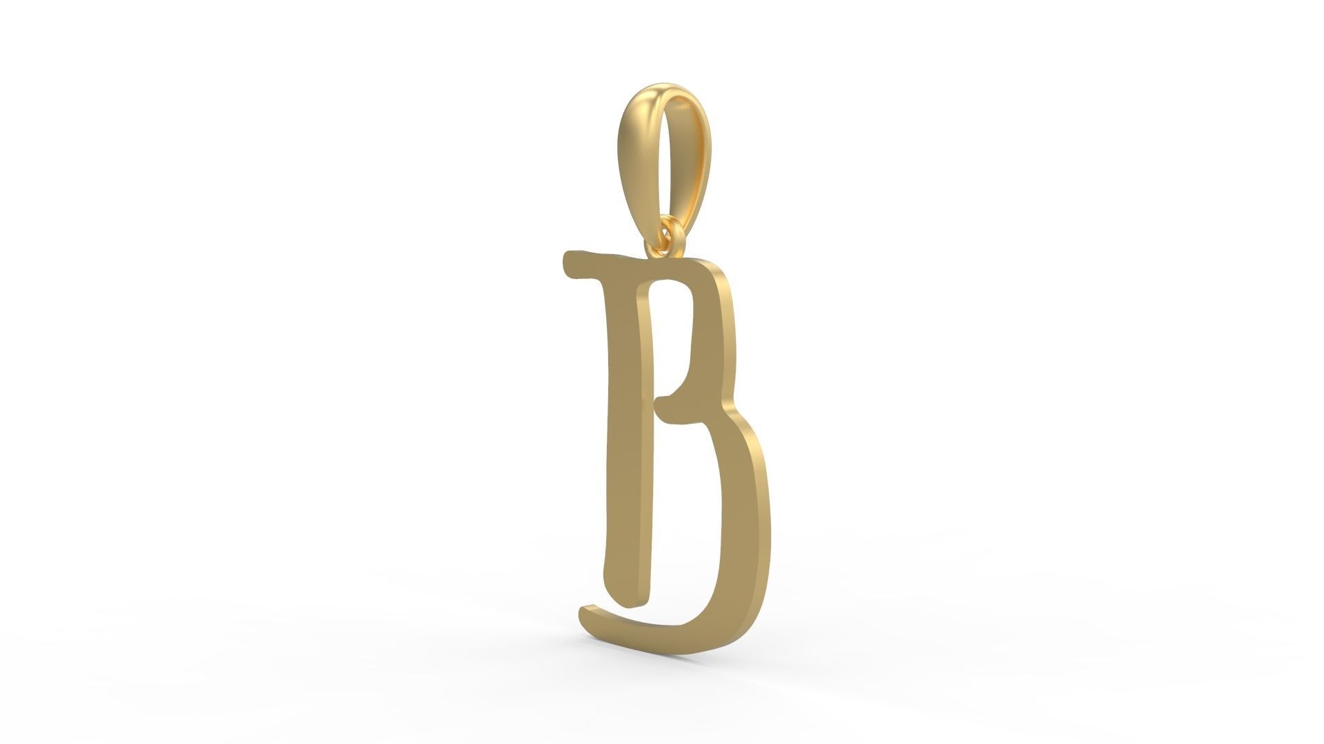 Initial Letters Pendant KINGDOMSTORIA B 3D print model_1