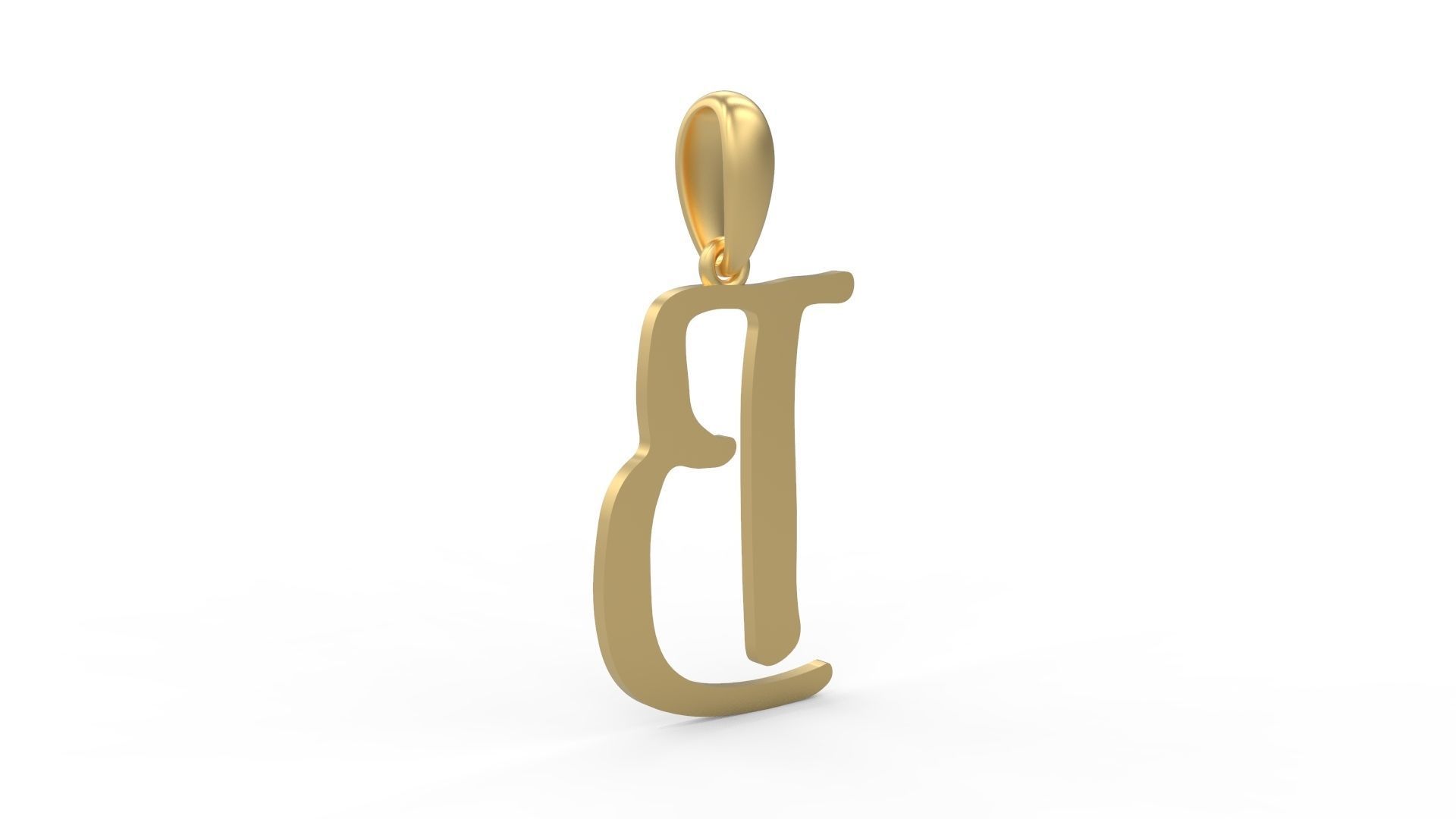 Initial Letters Pendant KINGDOMSTORIA B 3D print model_3