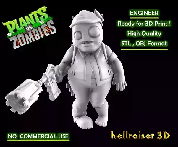 Plants vs Zombies - Engineer 3D print model