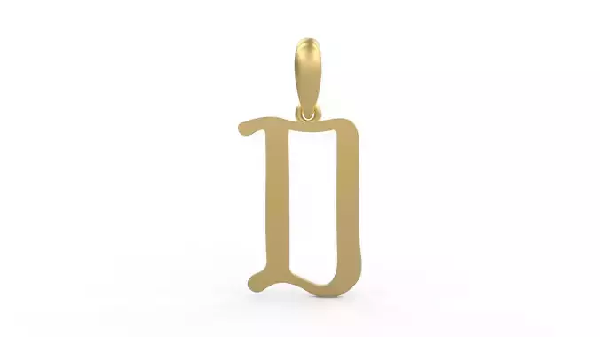 Initial Letters Pendant KINGDOMSTORIA D 3D print model