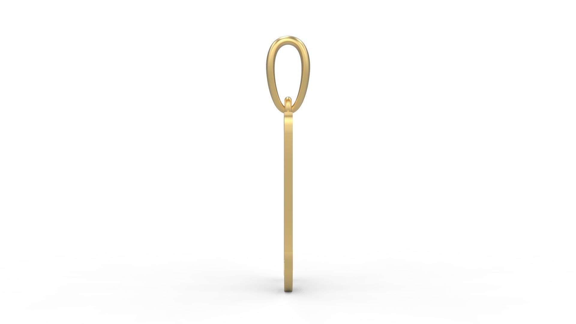 Initial Letters Pendant KINGDOMSTORIA D 3D print model_2