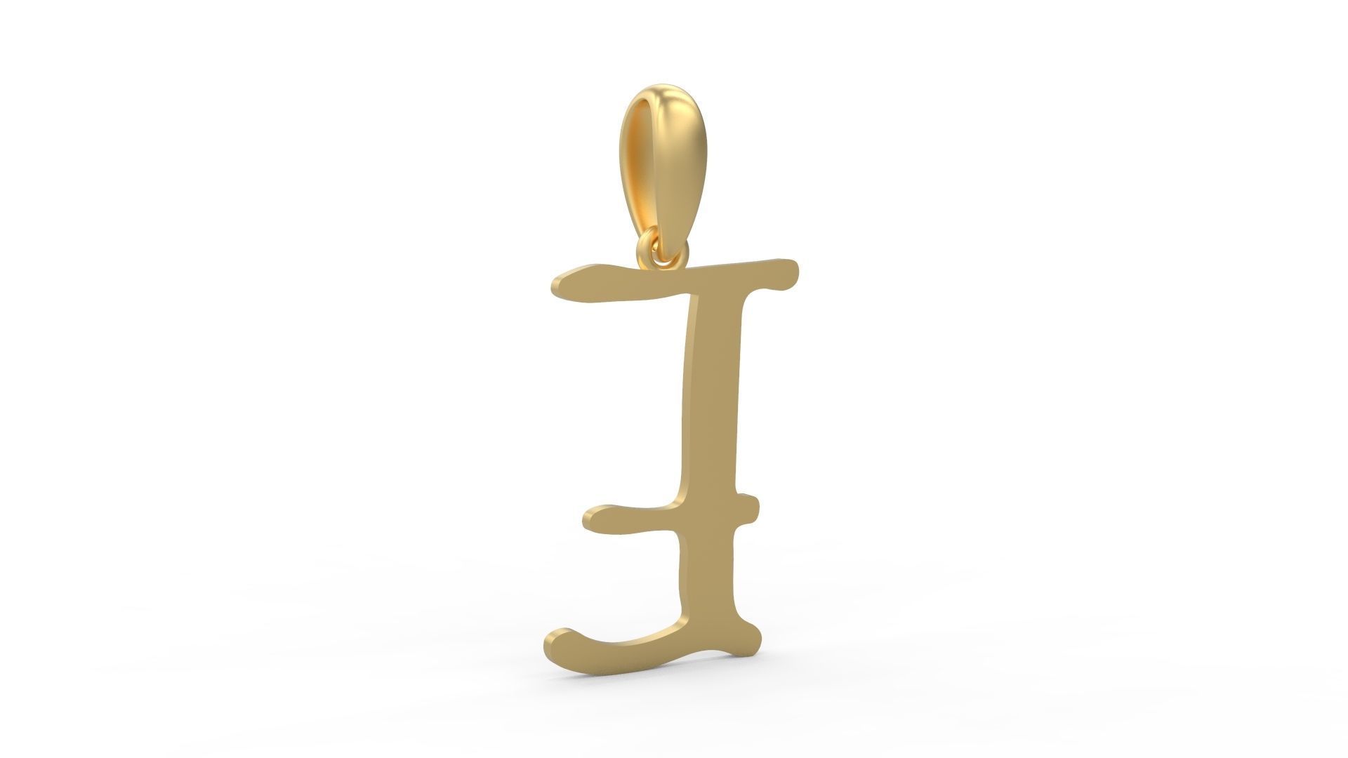Initial Letters Pendant KINGDOMSTORIA E 3D print model_3