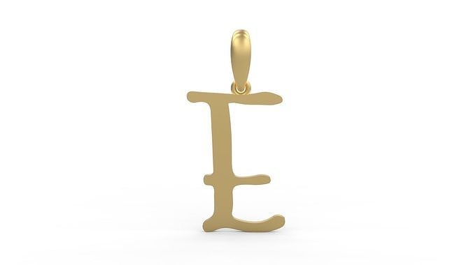 Initial Letters Pendant KINGDOMSTORIA E 3D print model