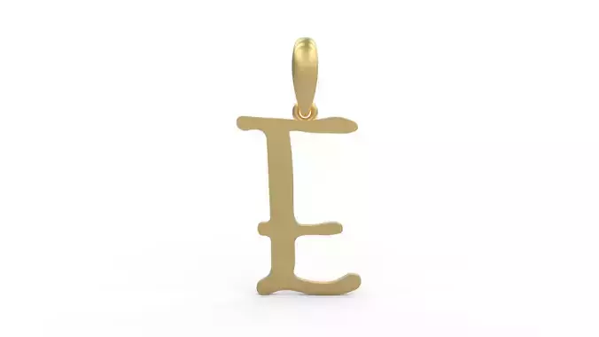 Initial Letters Pendant KINGDOMSTORIA E 3D print model