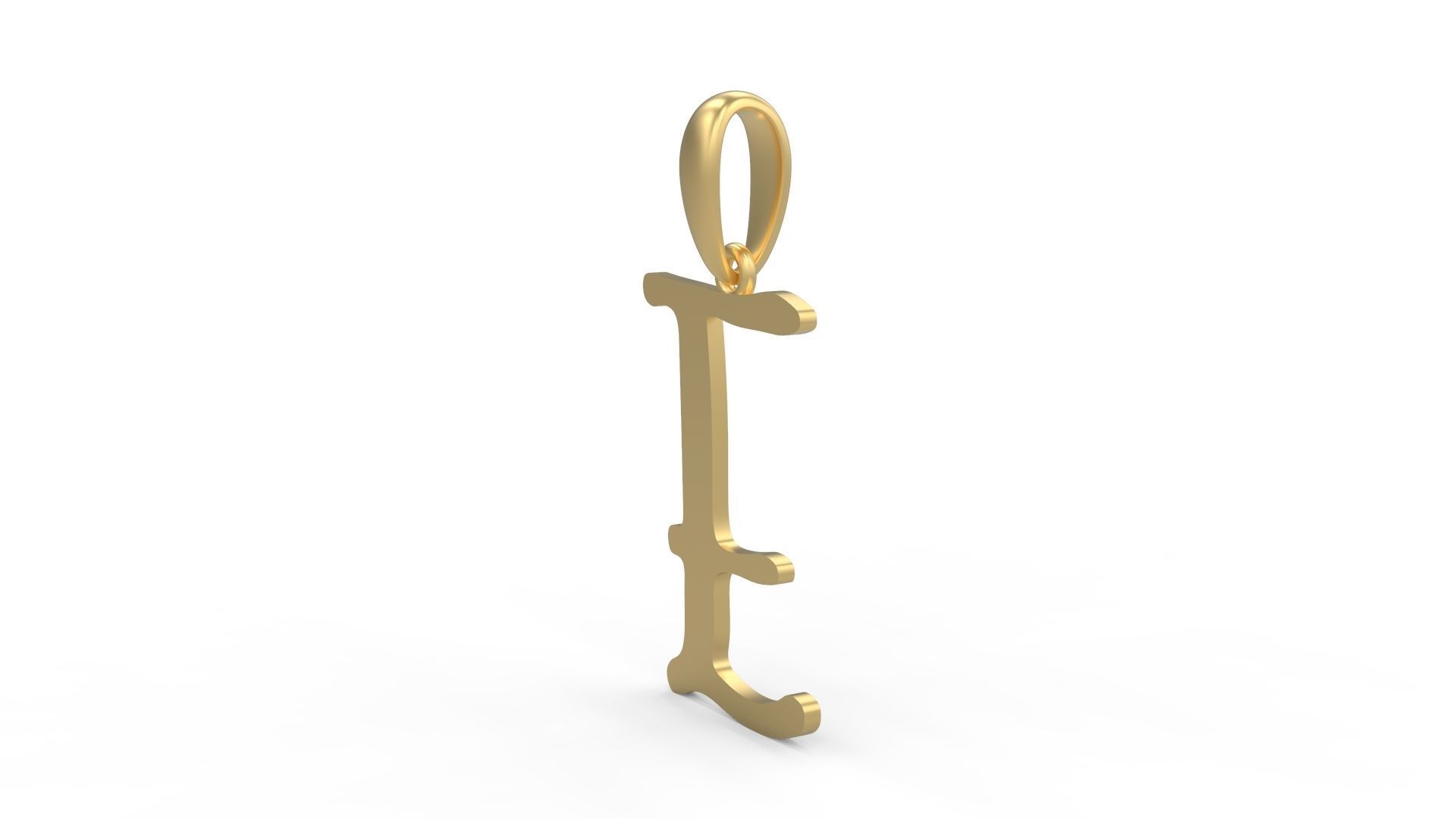 Initial Letters Pendant KINGDOMSTORIA E 3D print model_1