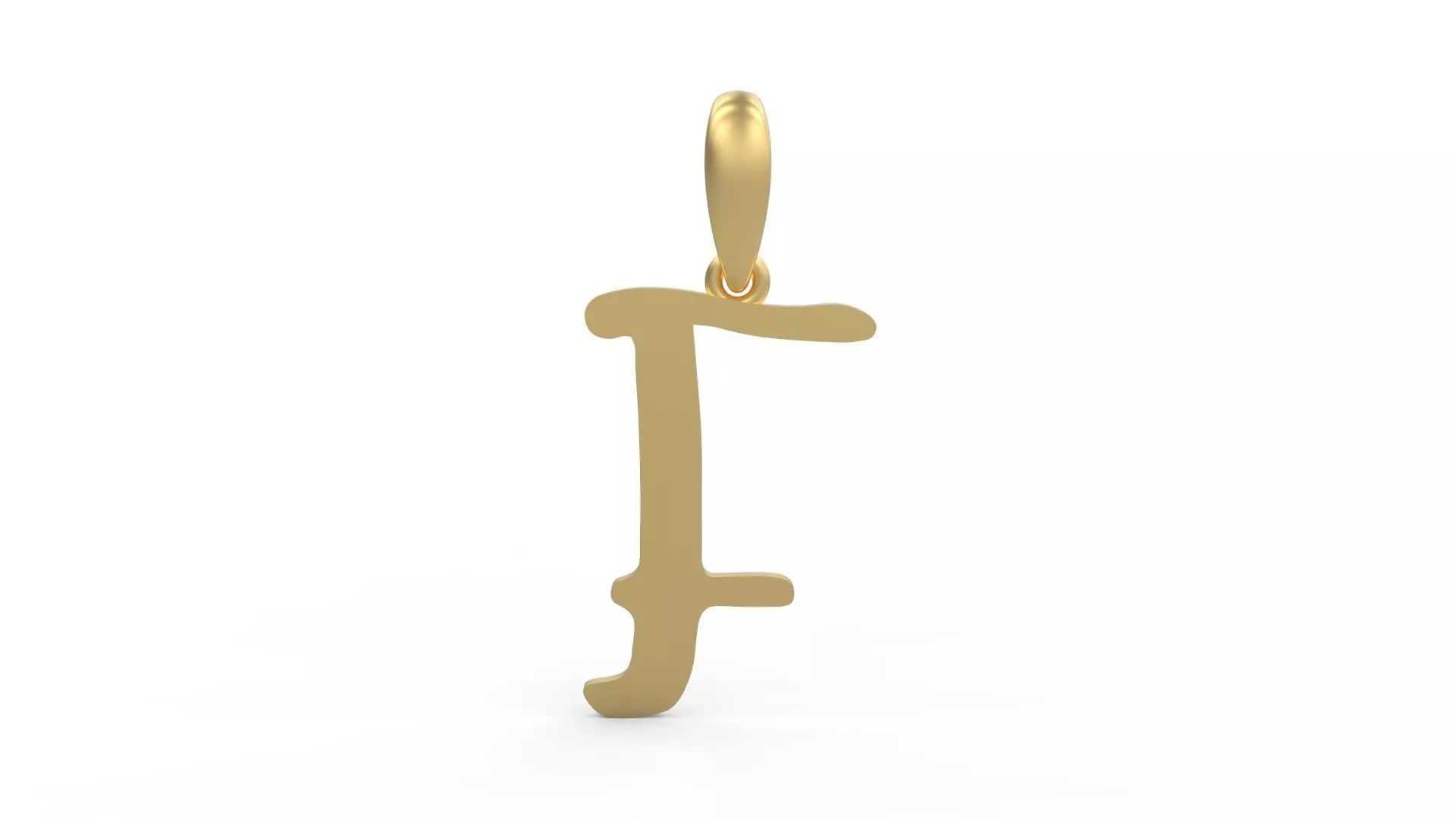 Initial Letters Pendant KINGDOMSTORIA F 3D print model_0