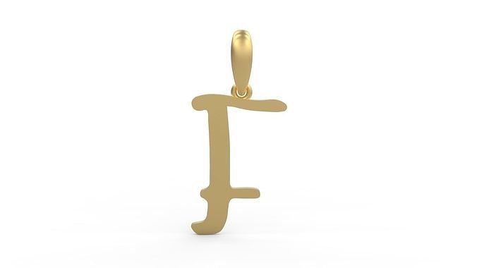 Initial Letters Pendant KINGDOMSTORIA F 3D print model