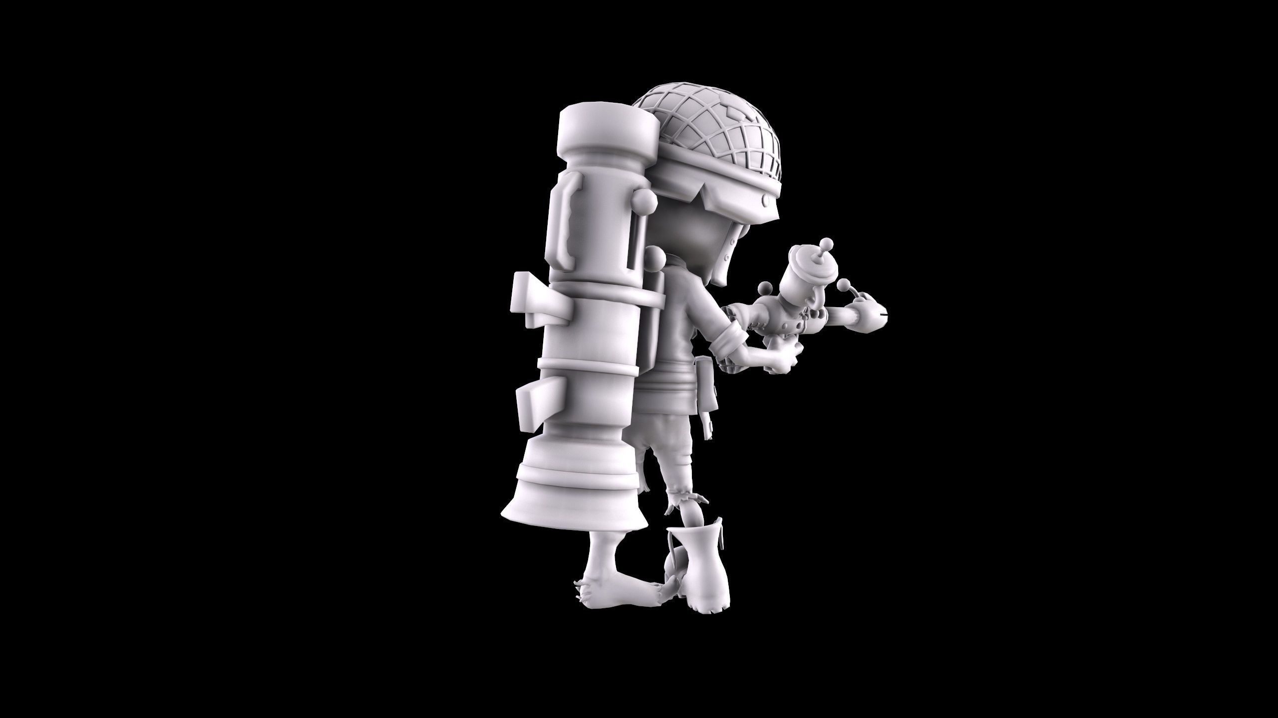 Plants vs Zombies - Foot Soldier 3D print model_6